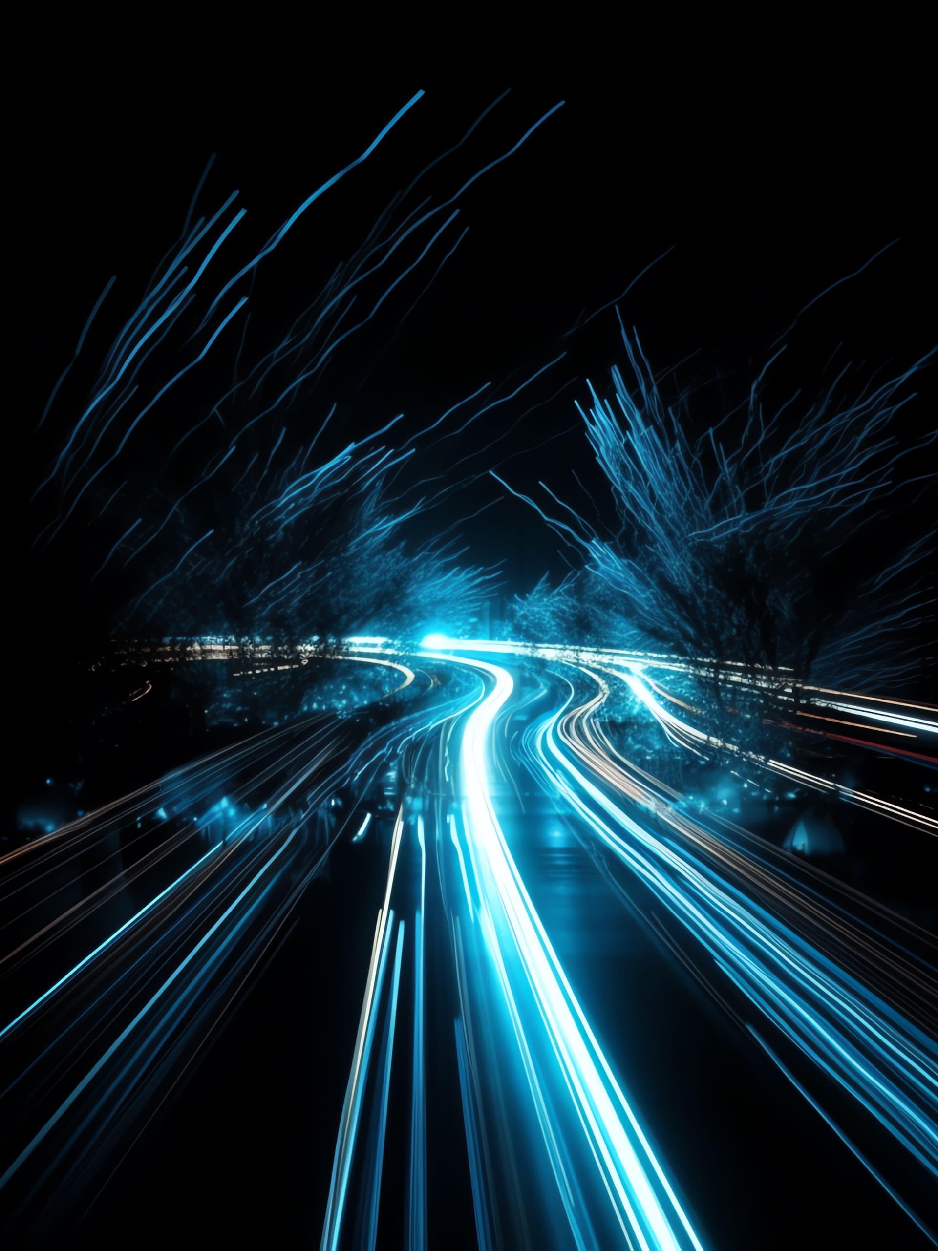 Streaking Light Tunnel - Pro phone wallpaper