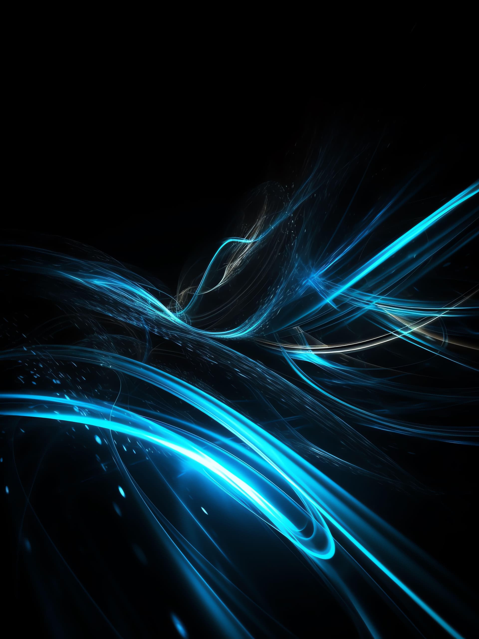Electric Blue Swirls - Pro phone wallpaper