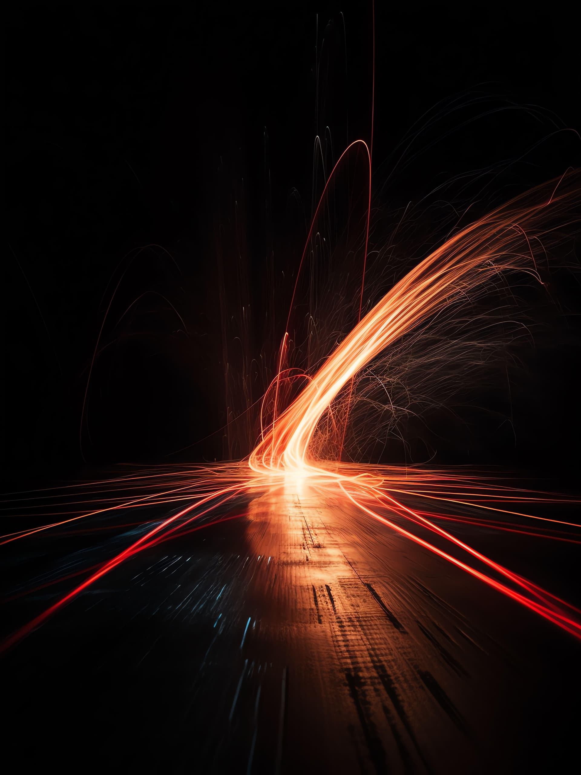 Fiery Light Burst - Pro phone wallpaper