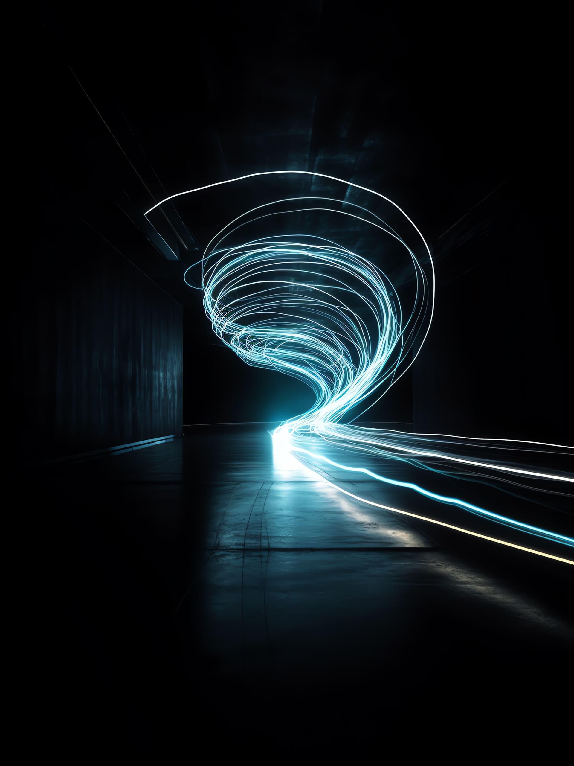 Swirling Light Tunnel - Pro phone wallpaper