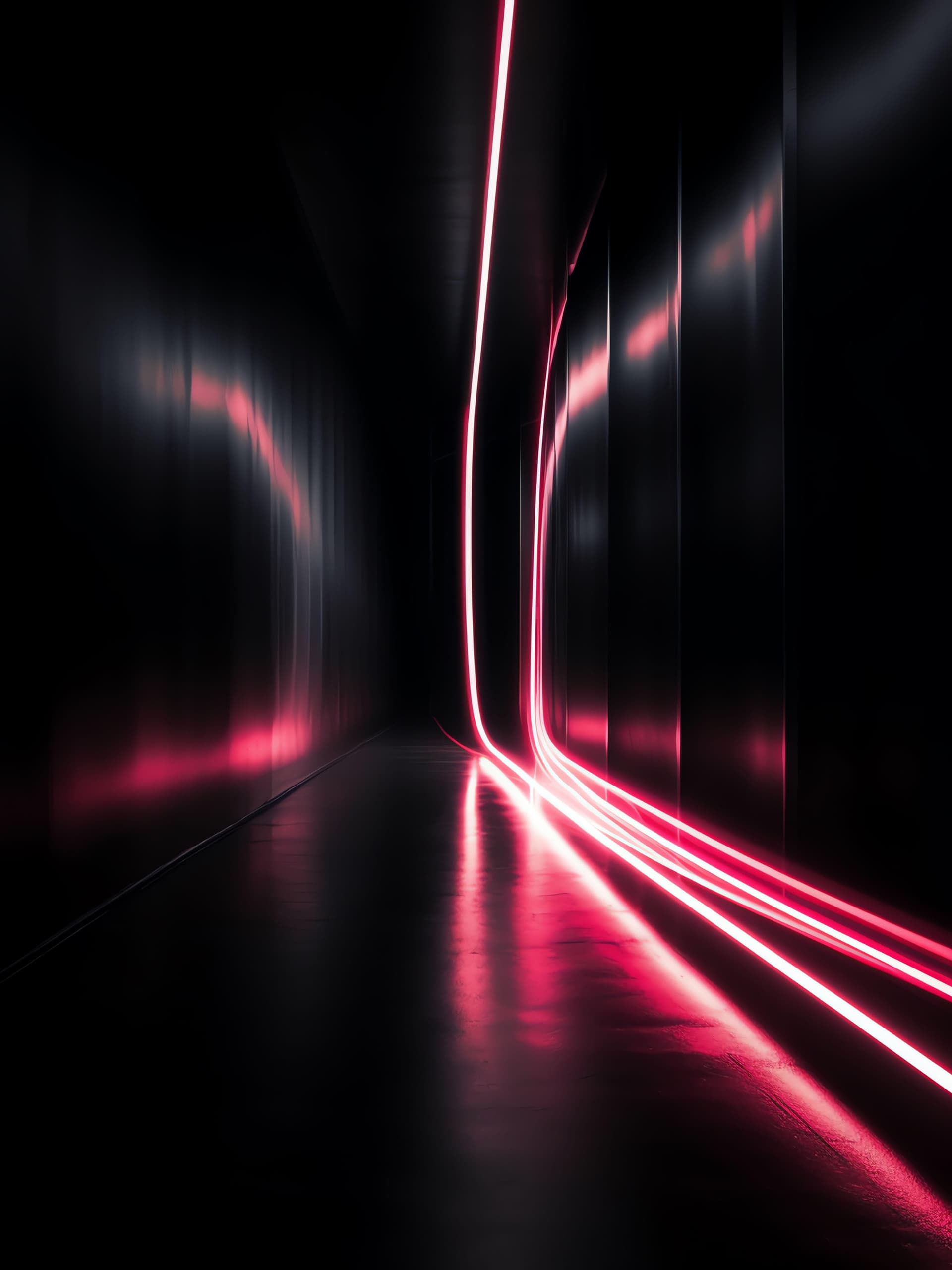 Crimson Light Trails - Pro phone wallpaper