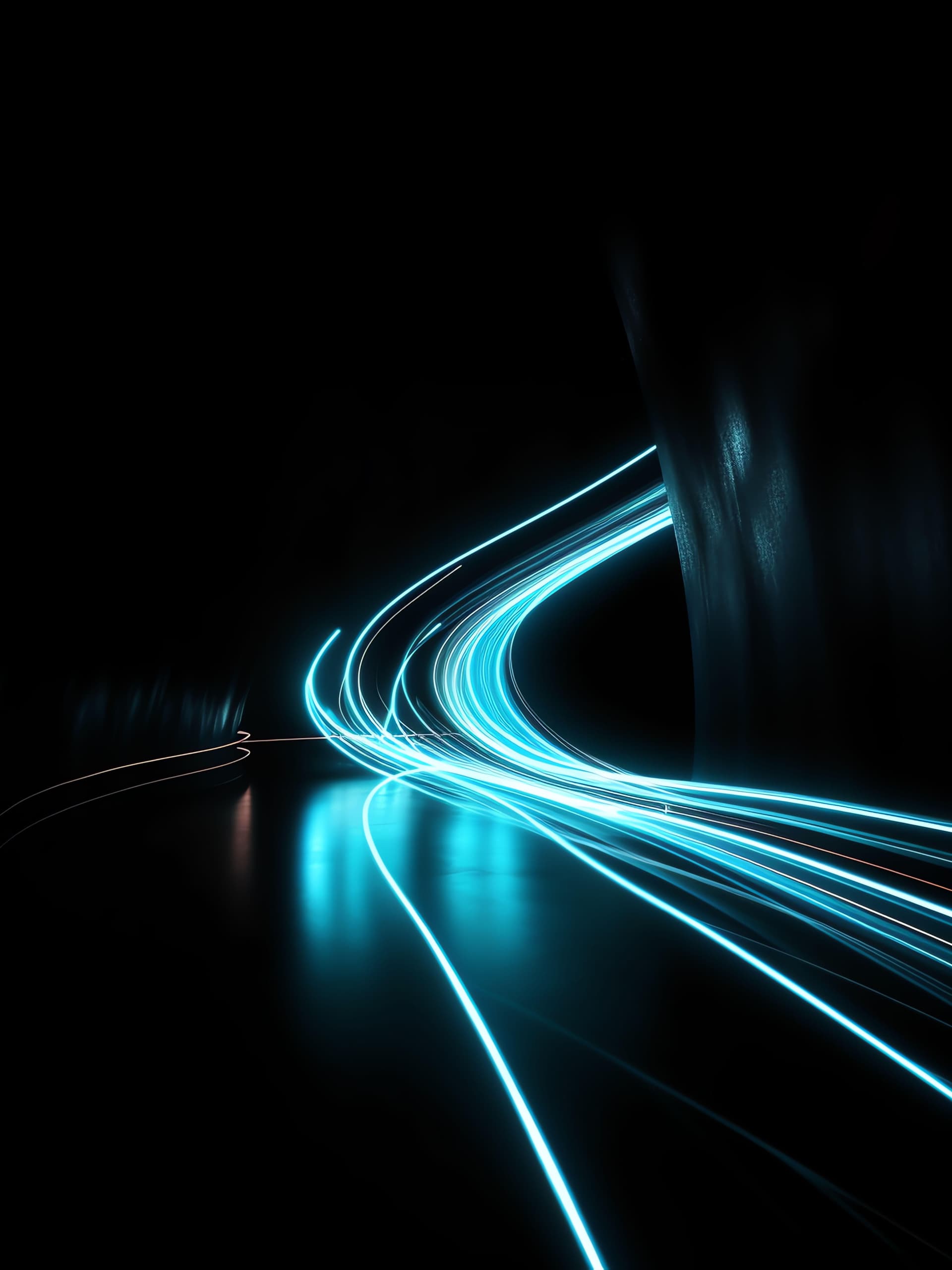 Azure Light Streaks - Pro phone wallpaper