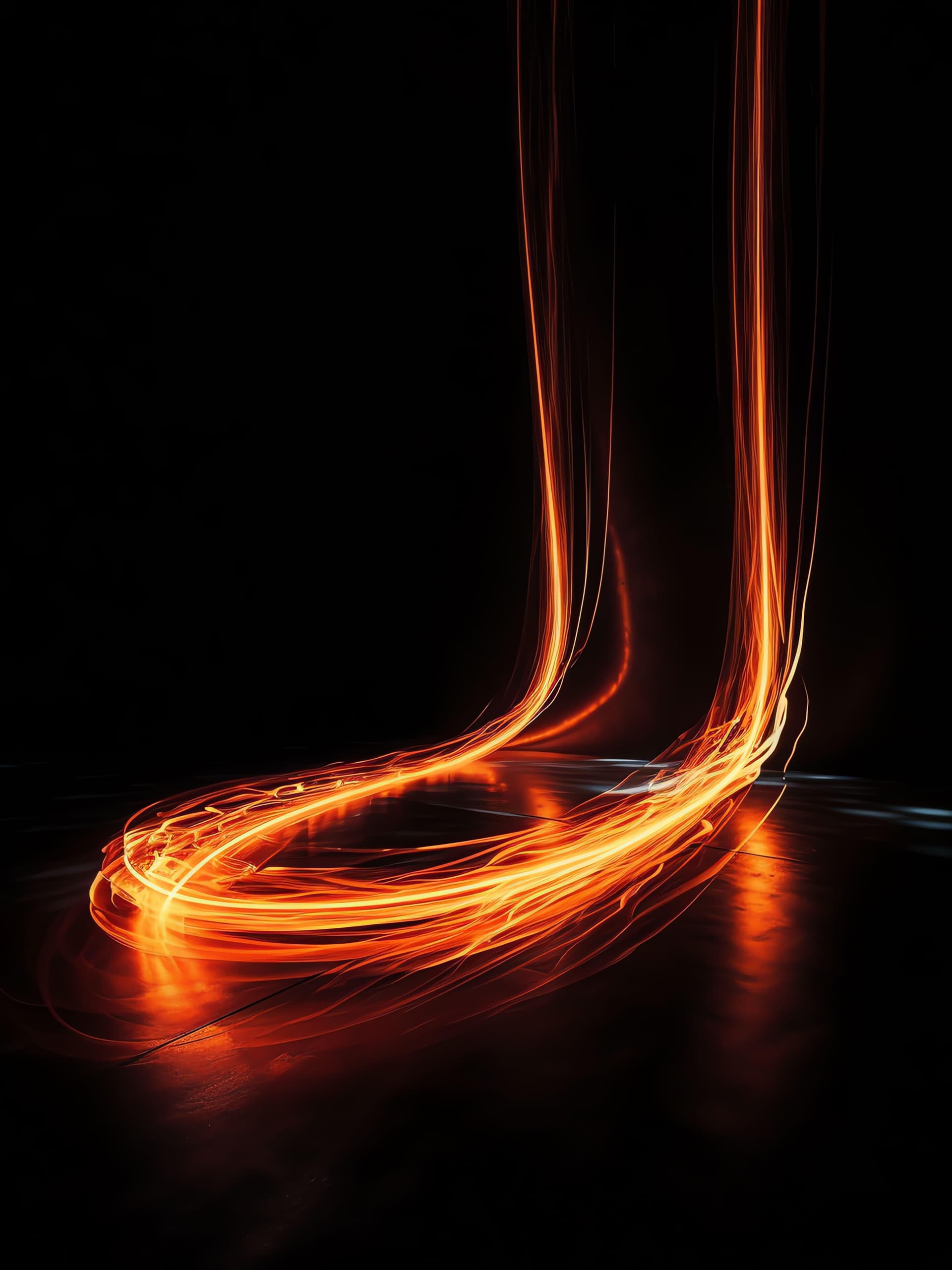 Fiery Light Painting - Pro phone wallpaper