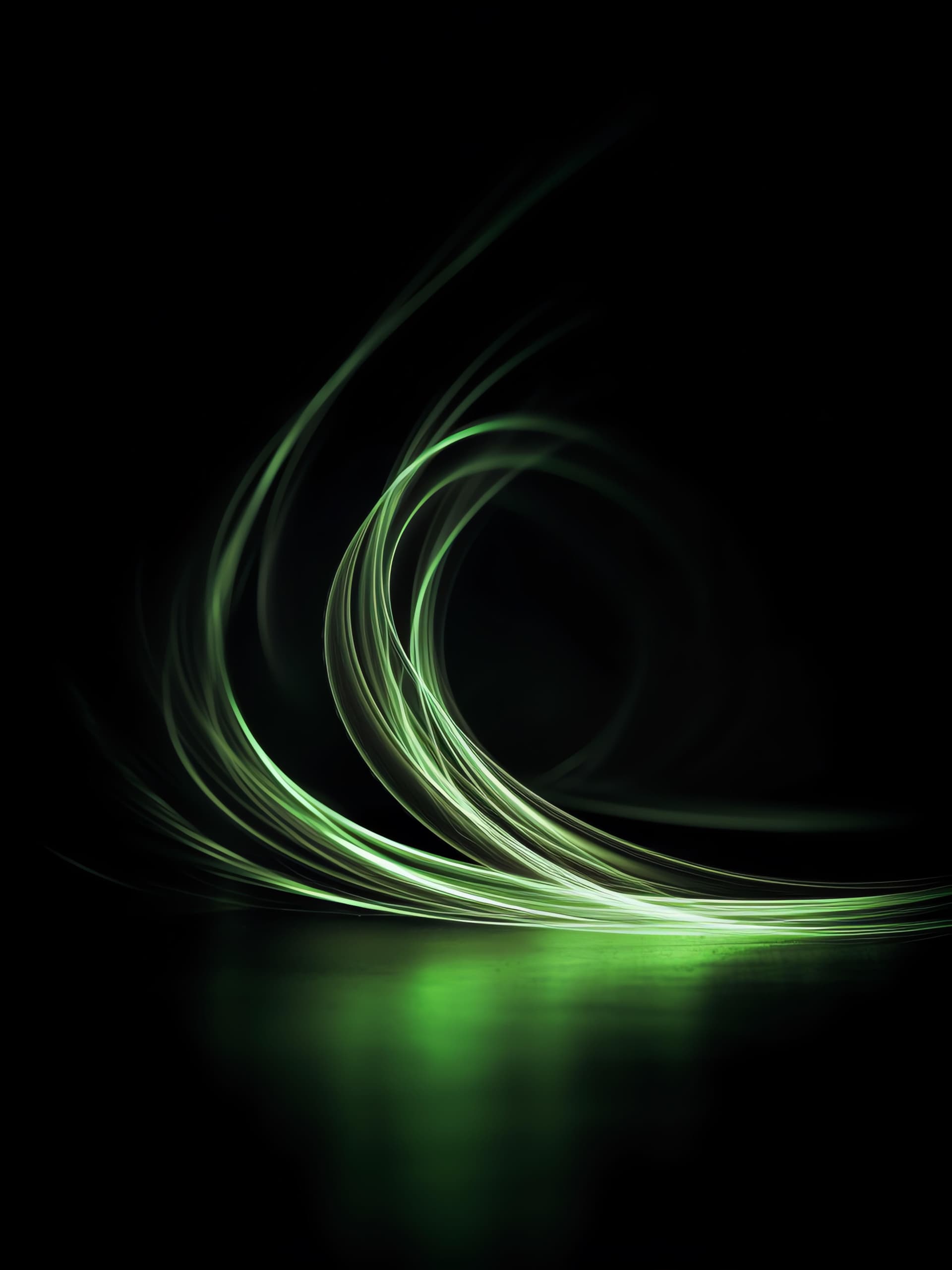 Emerald Light Swirl - Pro phone wallpaper