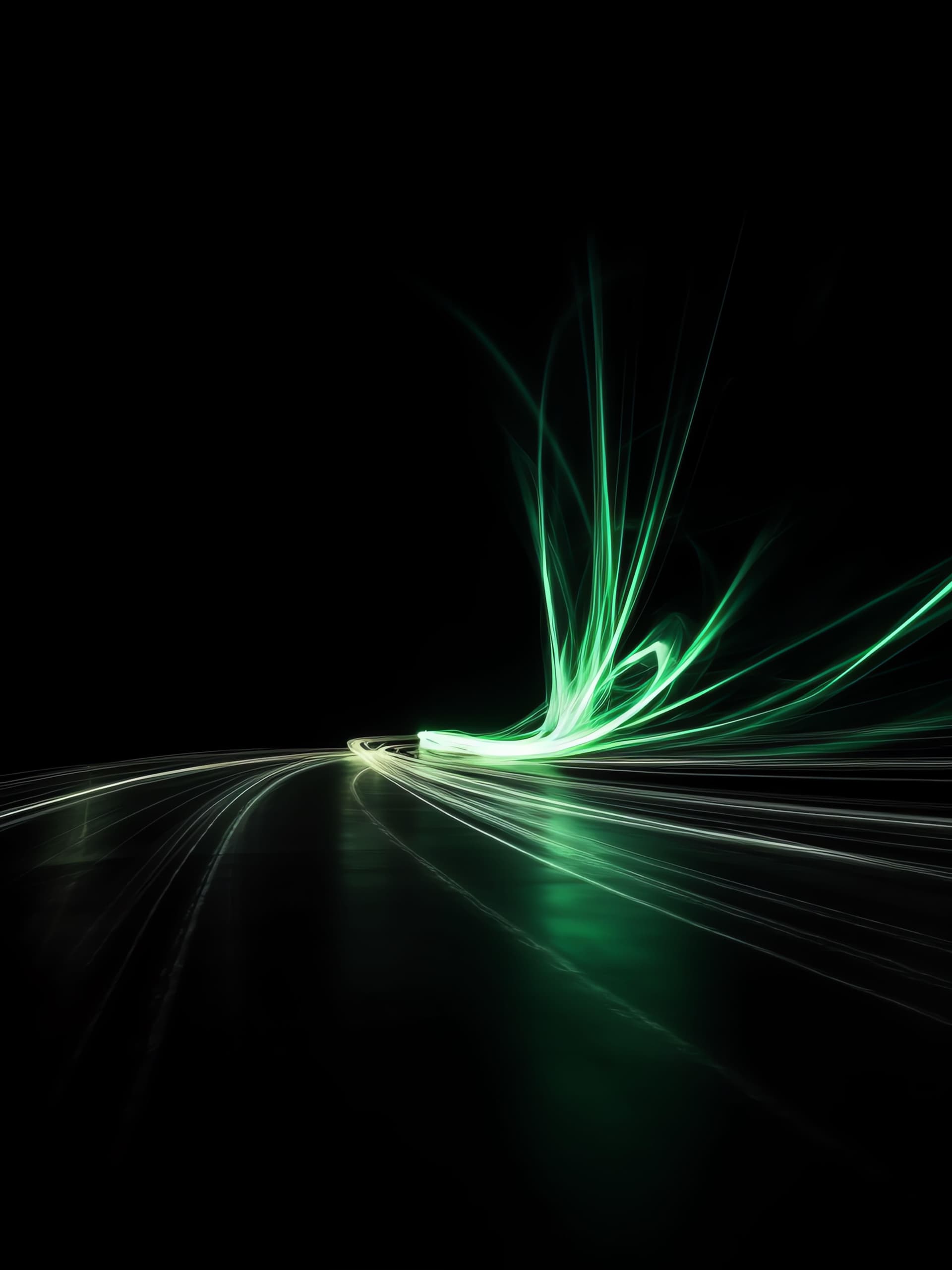 Lime Light Trails - Pro phone wallpaper