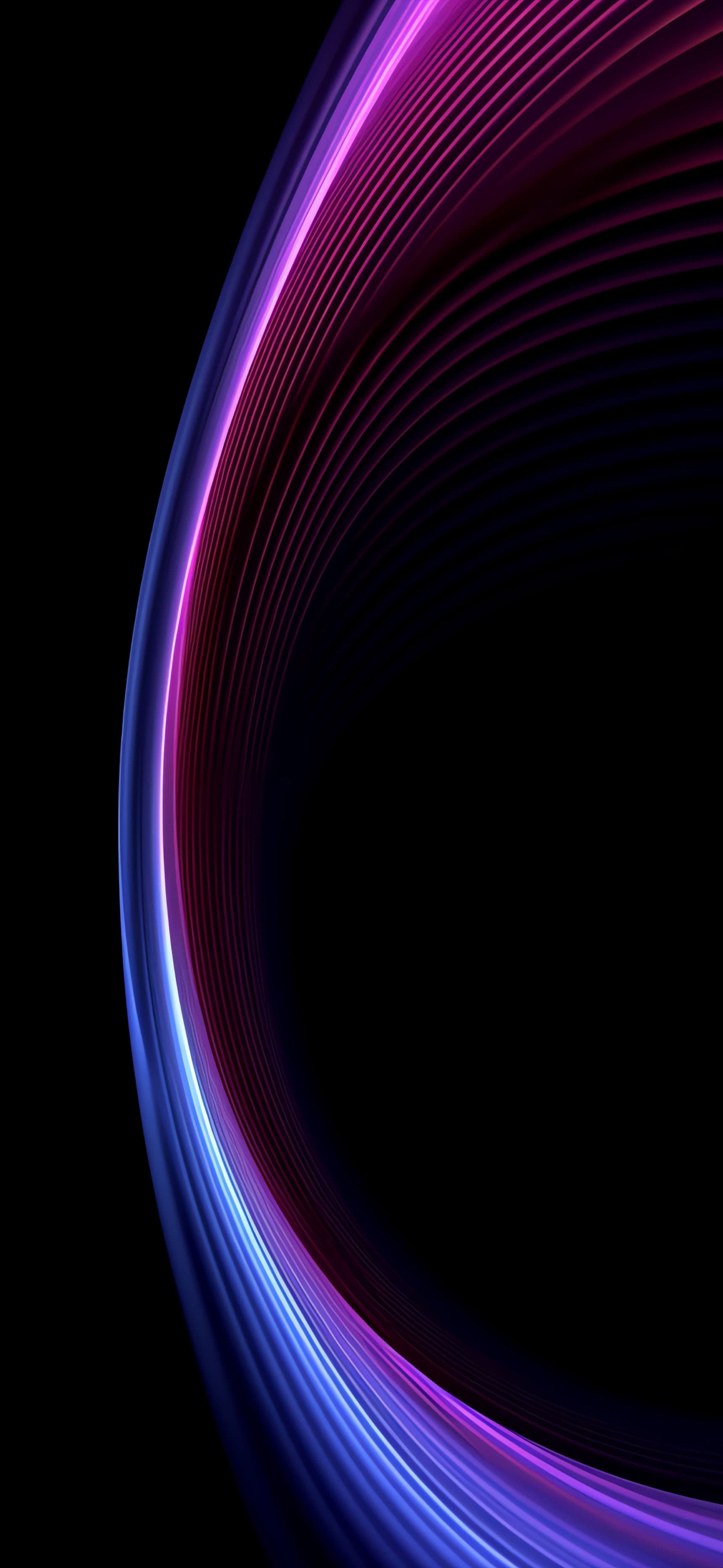 Curved Light Trails - Pro phone wallpaper