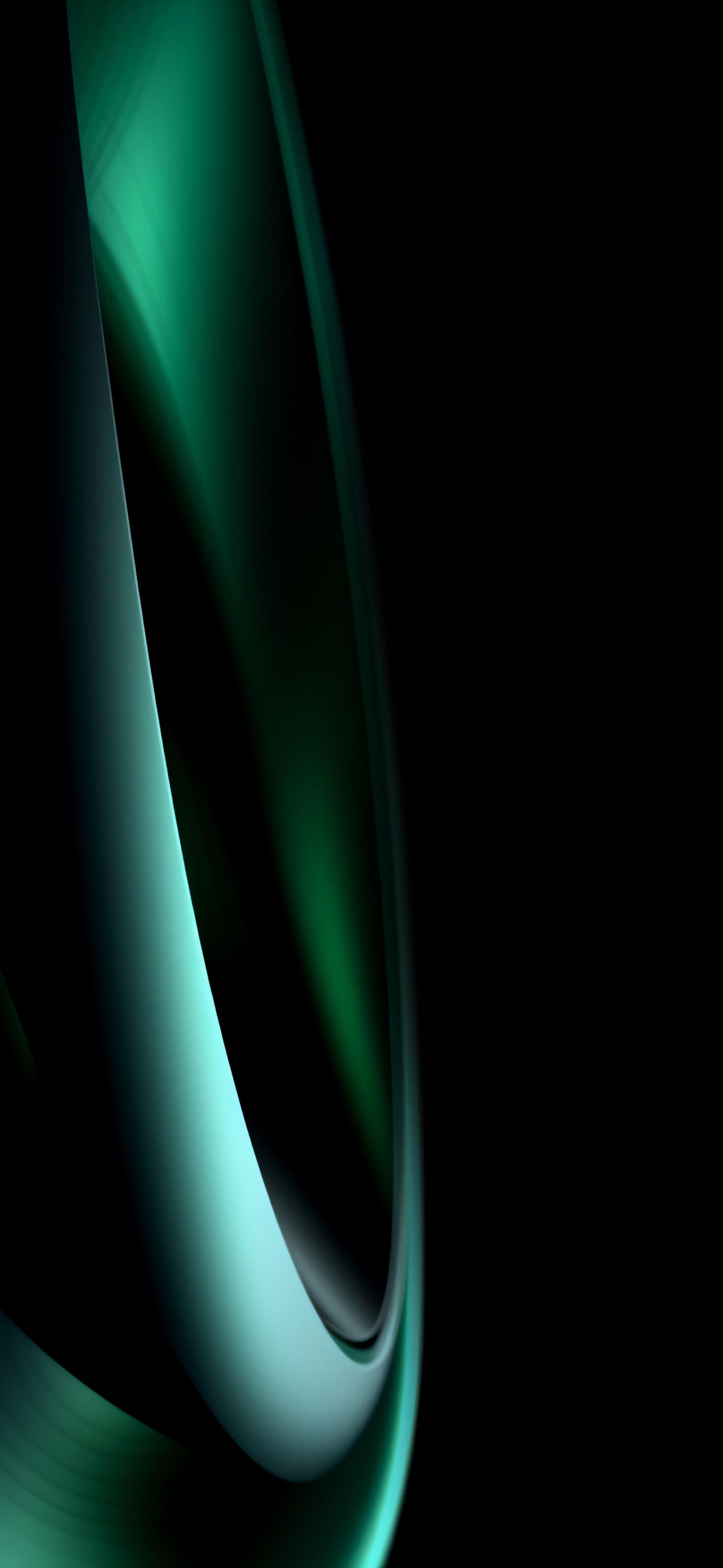 Emerald Curve Abstract - Pro phone wallpaper