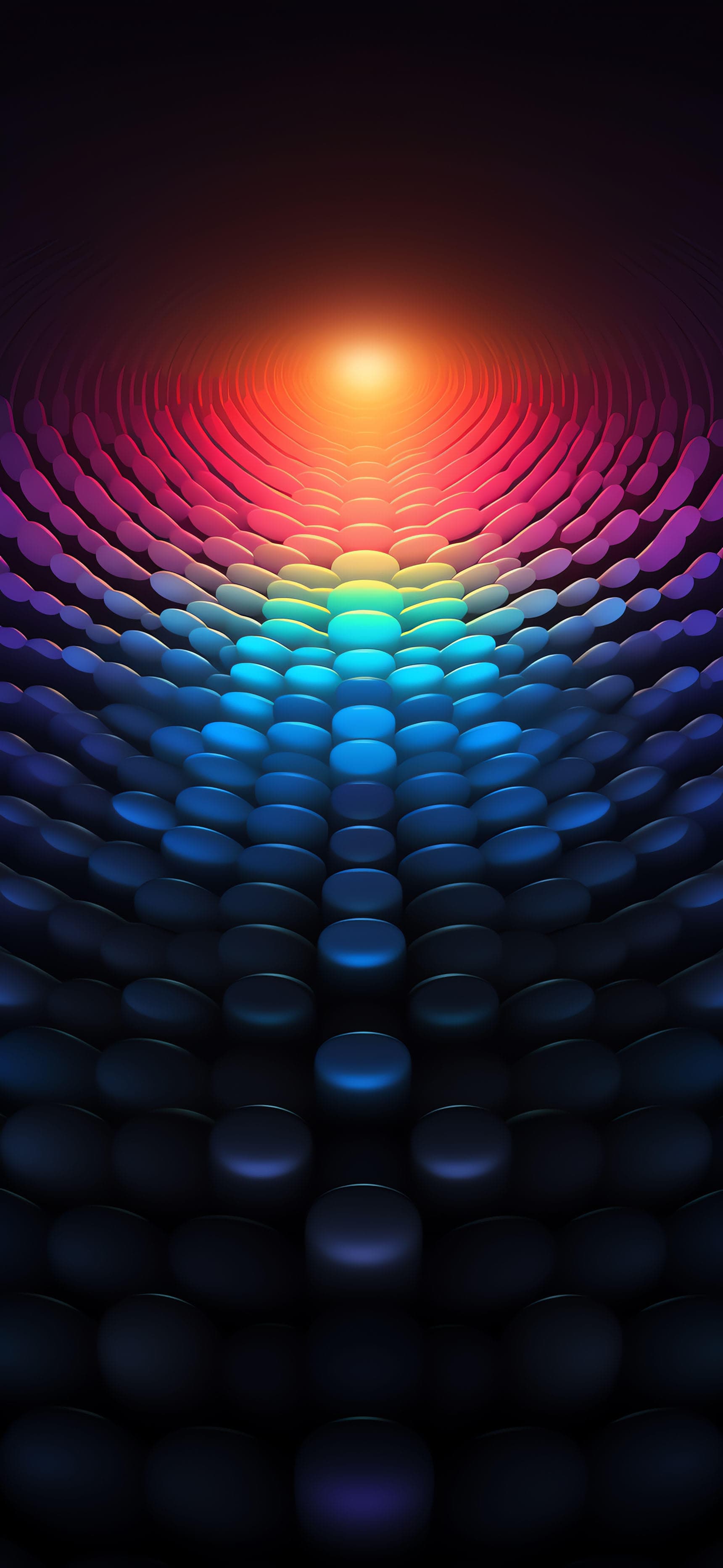 Concentric Circle Glow - Pro phone wallpaper