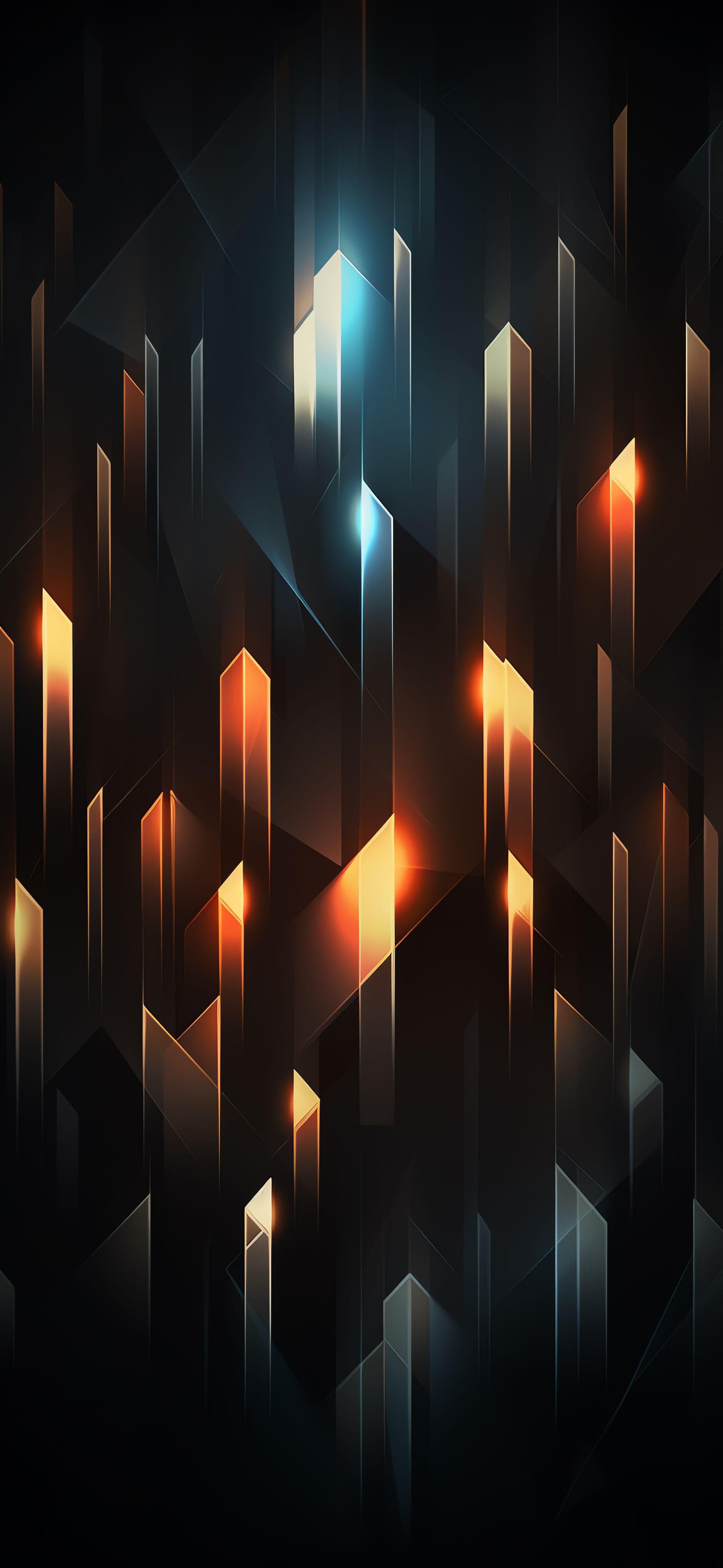 Geometric Cityscape - Pro phone wallpaper