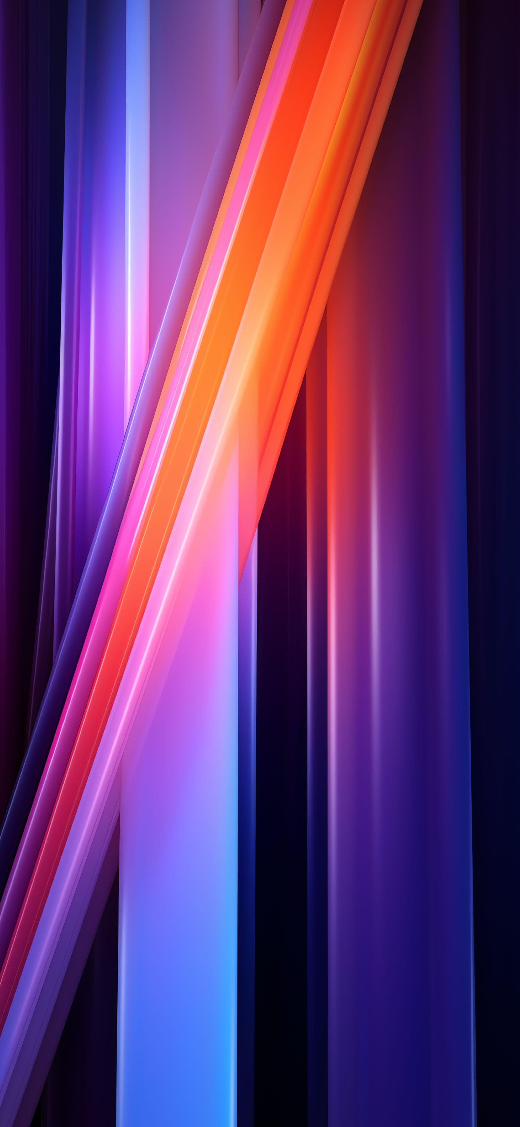 Prismatic Light Pillars - Pro phone wallpaper