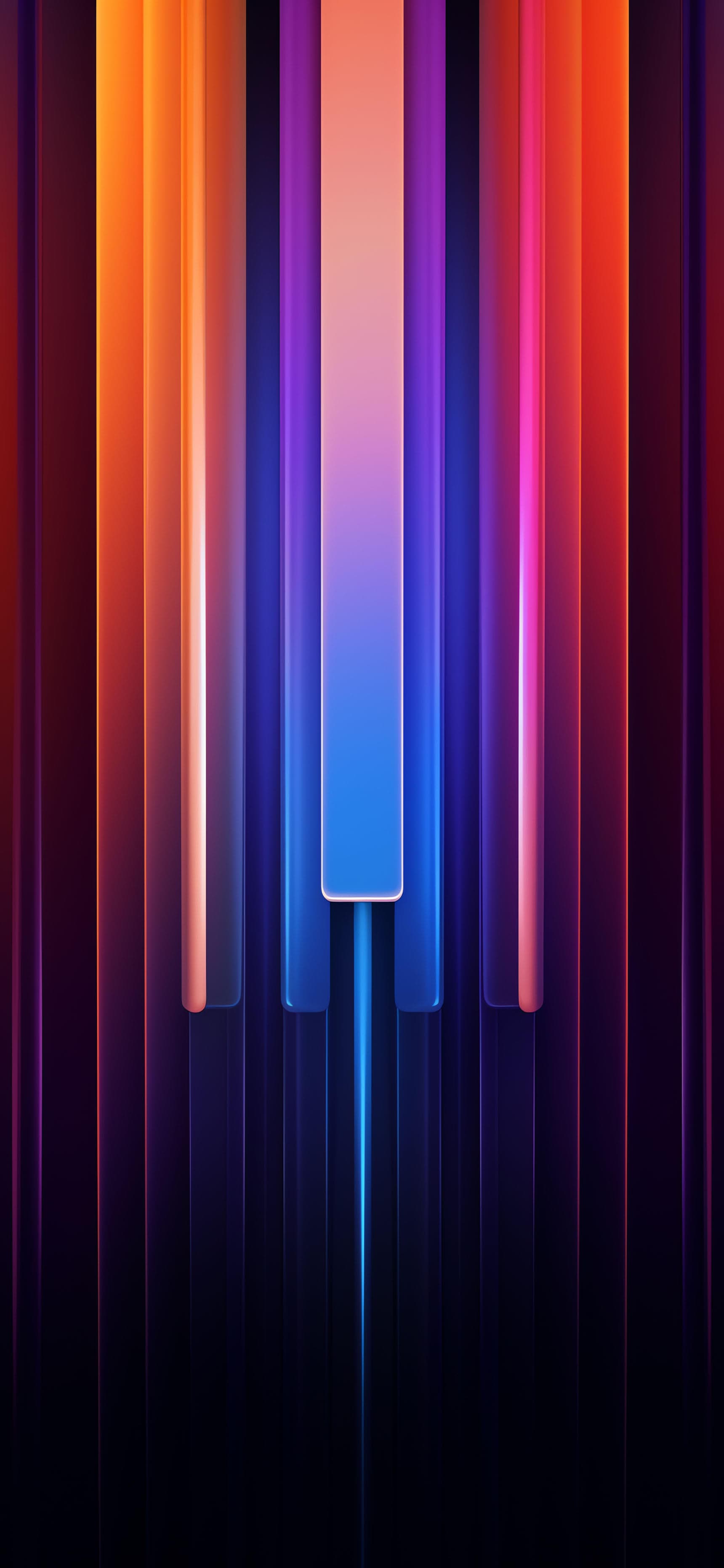 Chromatic Vertical Bars - Pro phone wallpaper