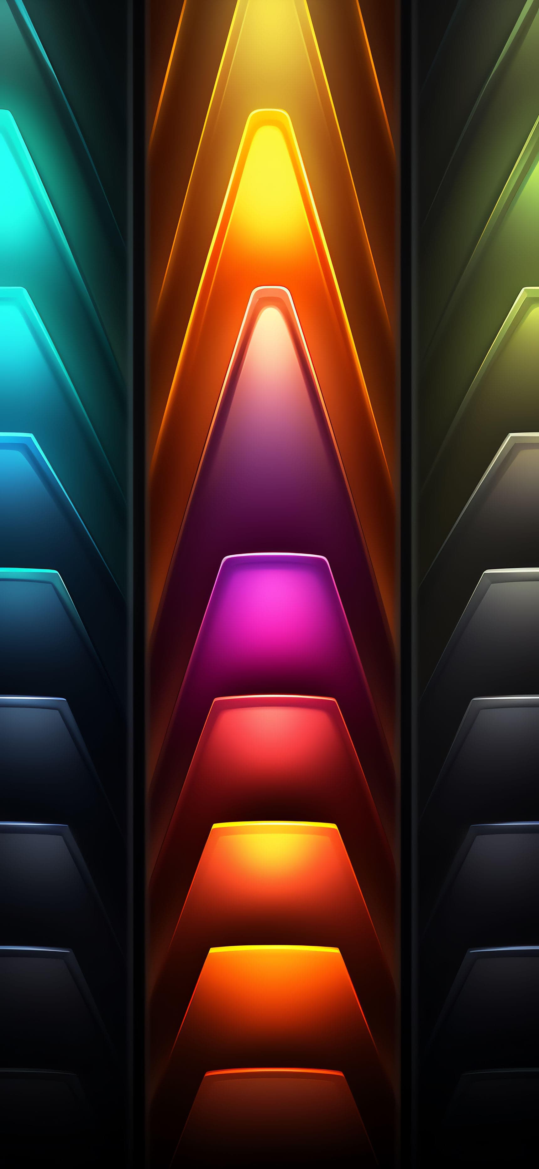 Layered Arrow Spectrum - Pro phone wallpaper