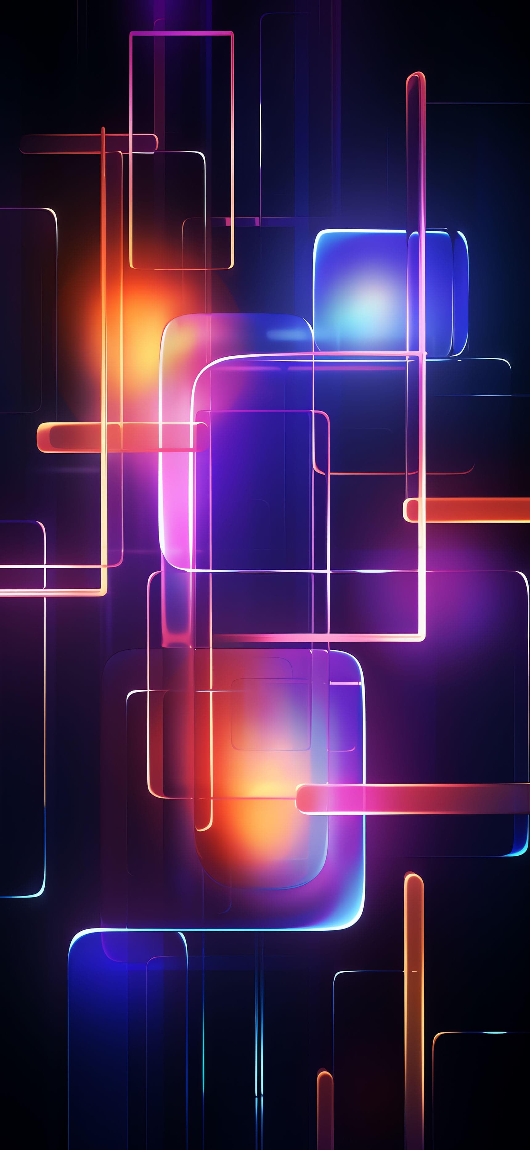 Geometric Light Forms - Pro phone wallpaper