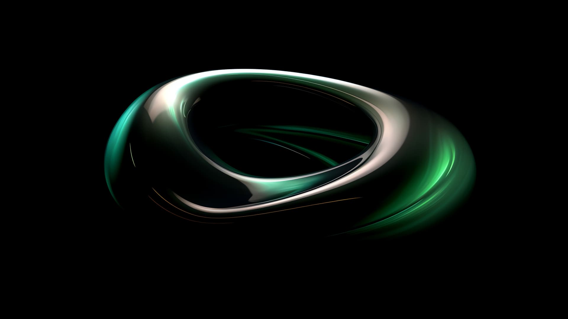 Green Glowing Shape - free desktop wallpaper