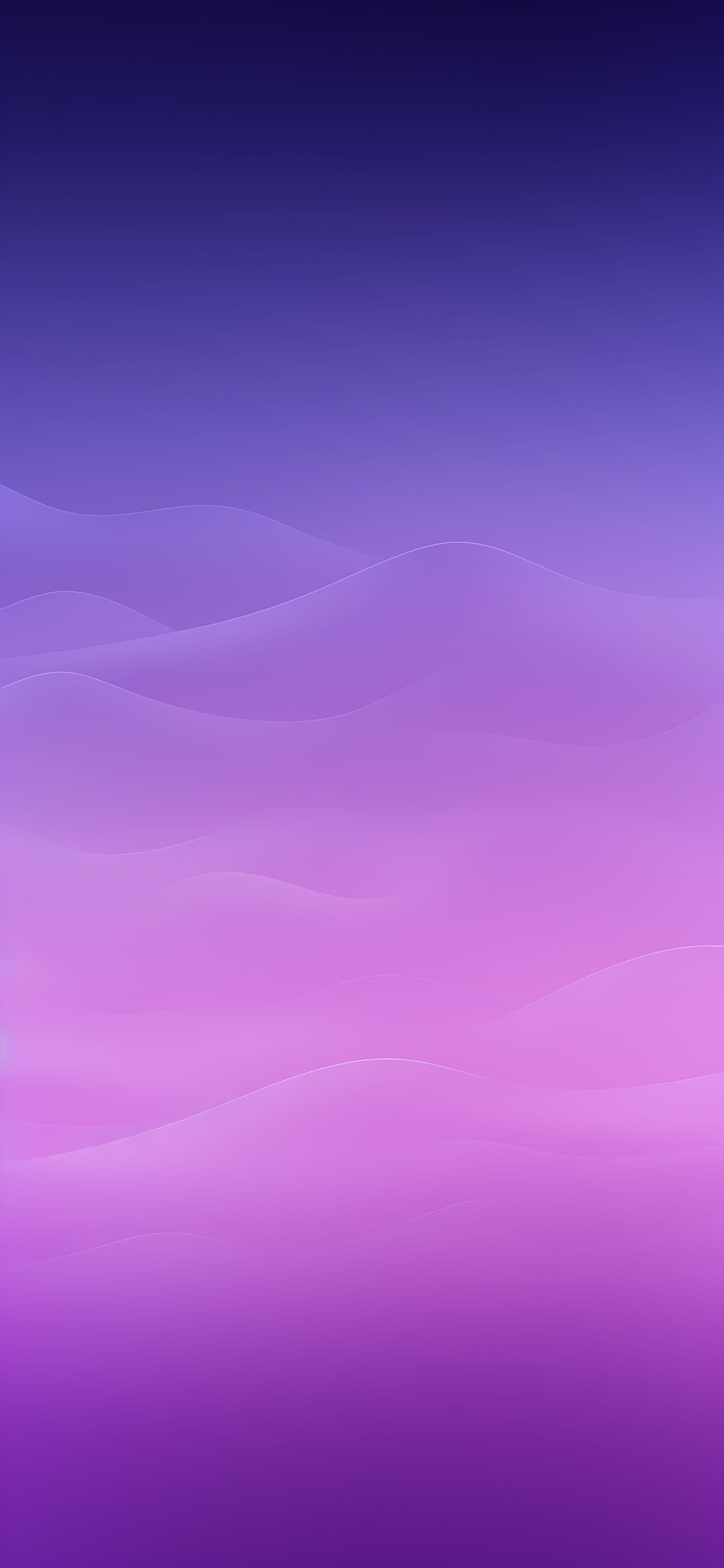 Lavender Gradient Waves - Pro phone wallpaper