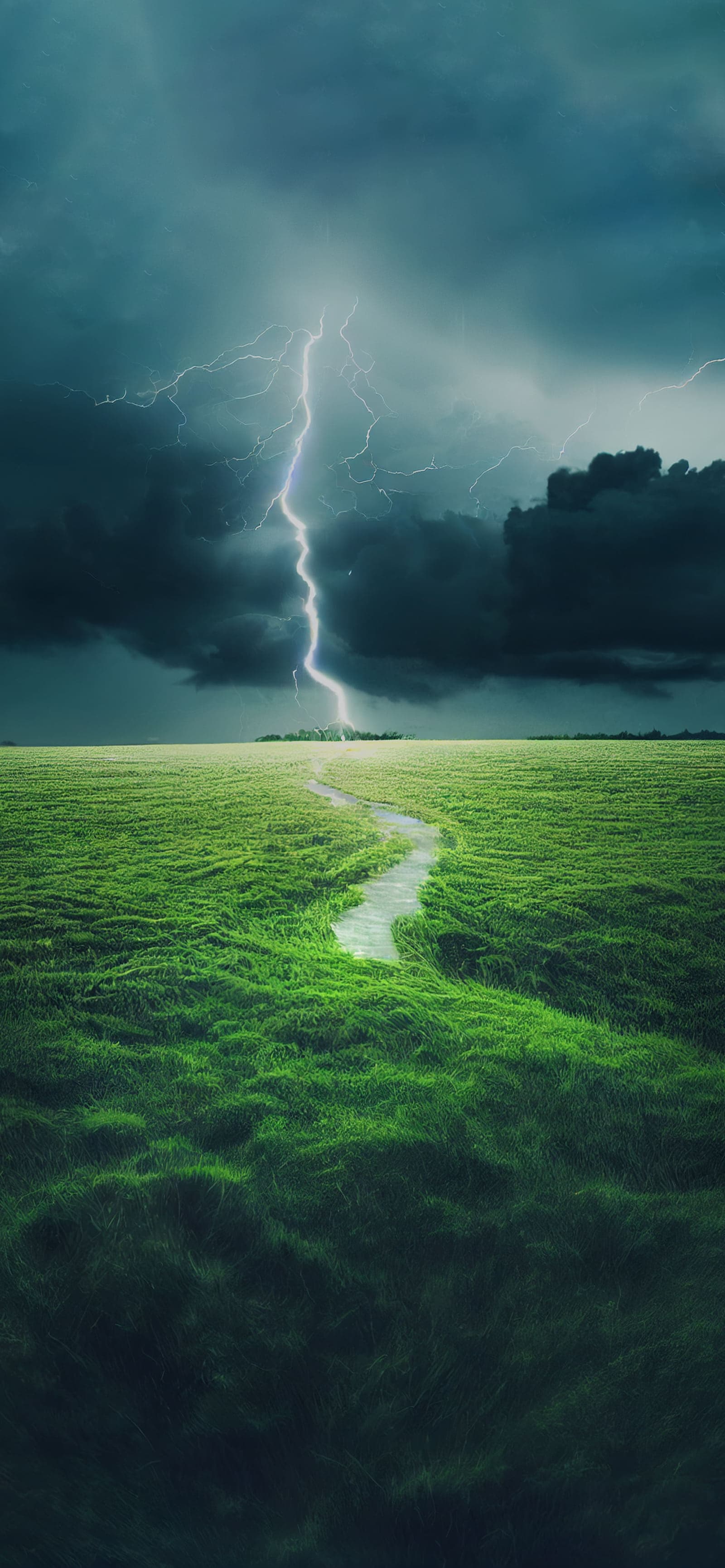 Stormy Meadow - Pro phone wallpaper