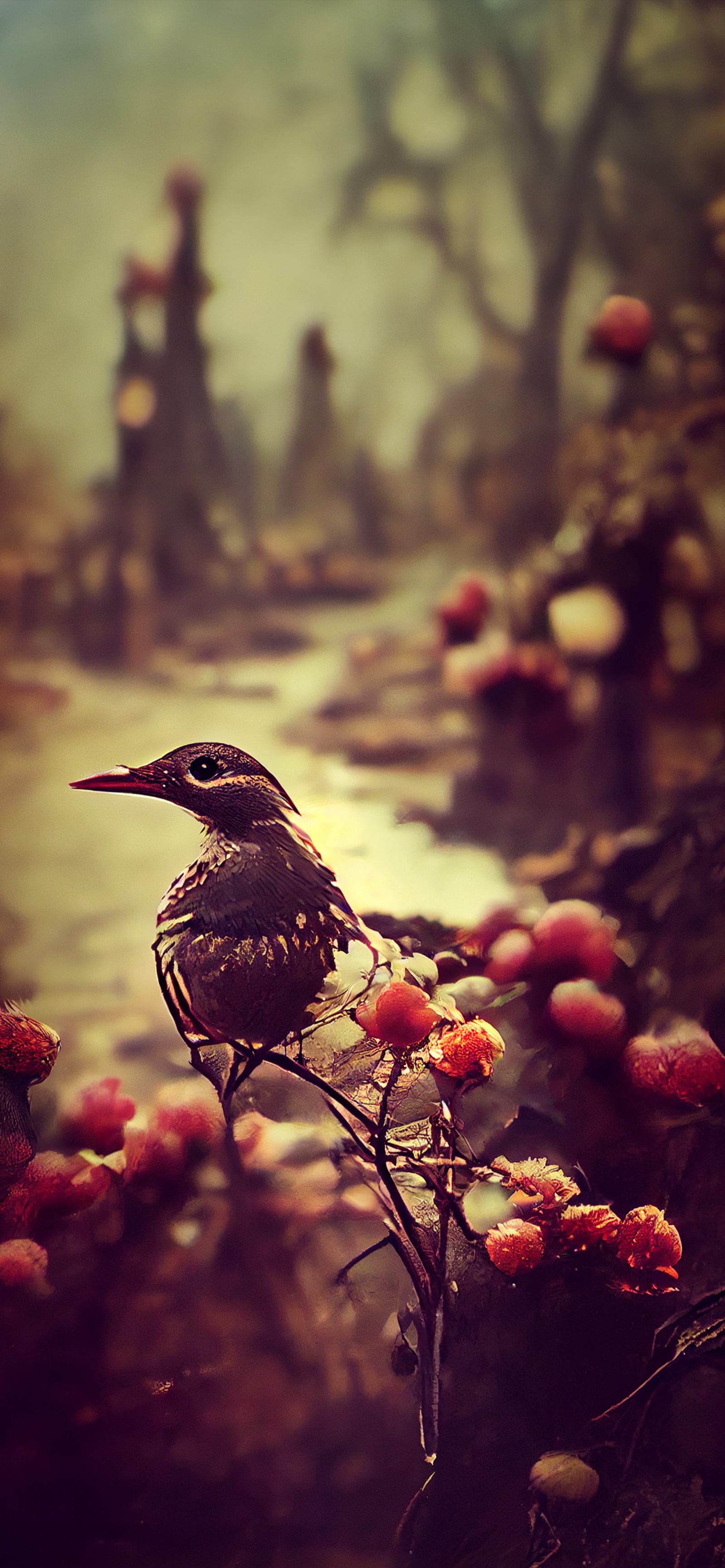 Perched Bird - Pro phone wallpaper