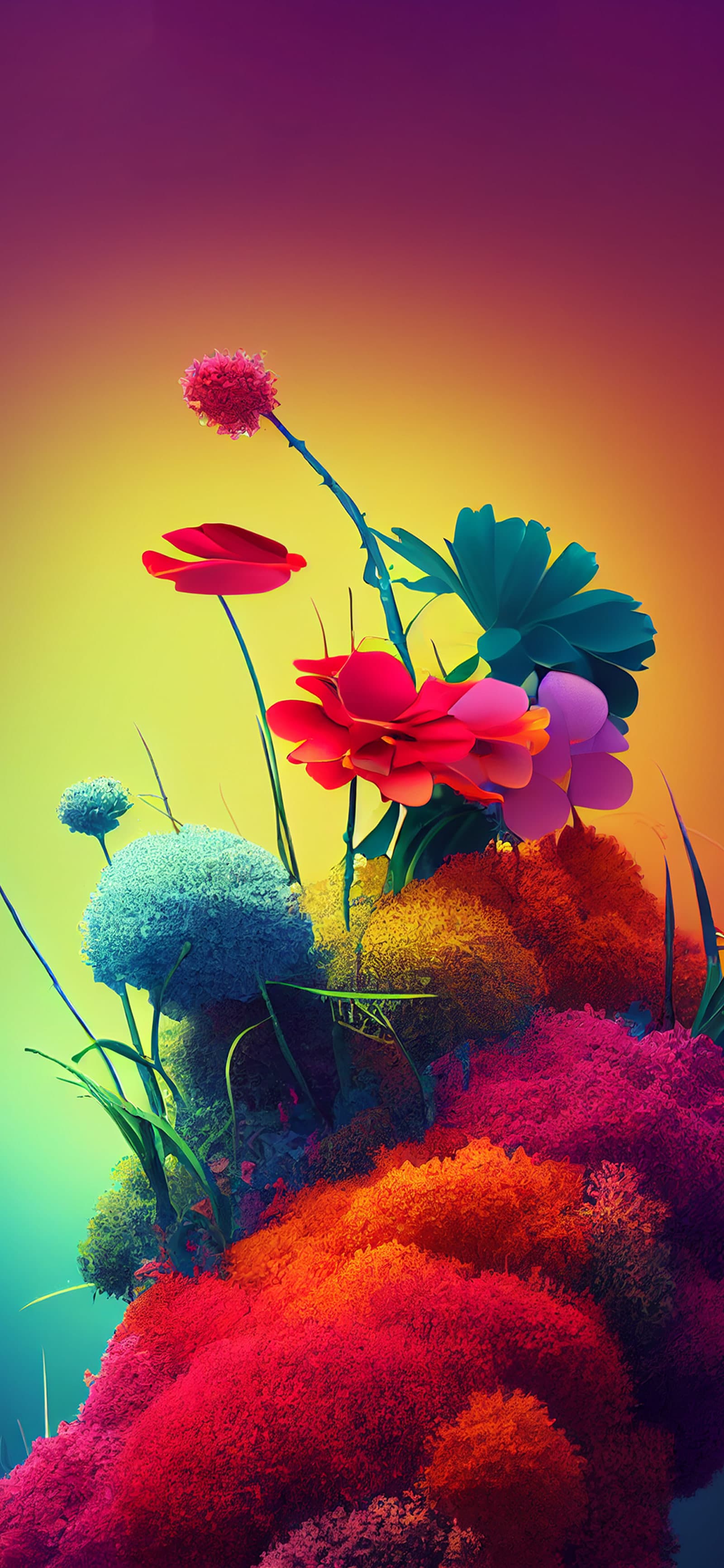 Floral Color Burst - Pro phone wallpaper