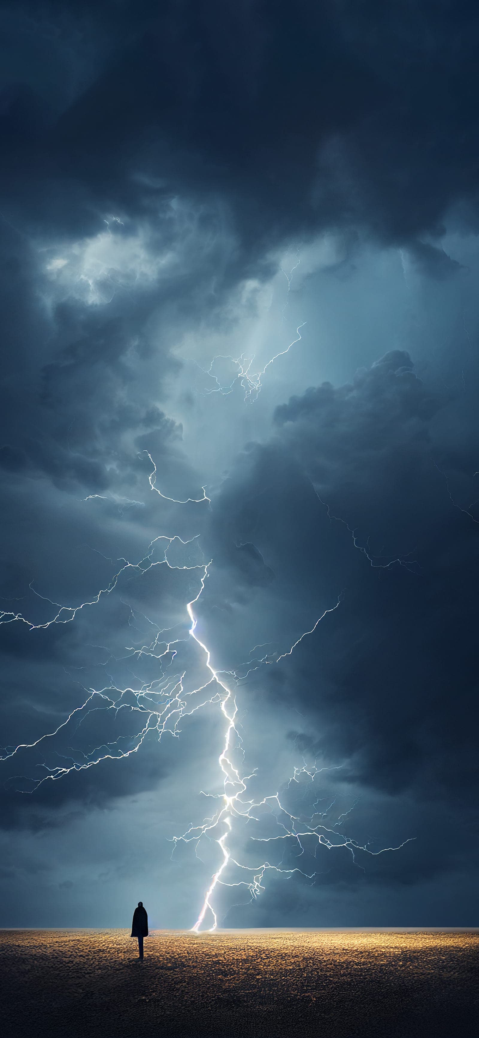 Stormy Lightning Strike - Pro phone wallpaper