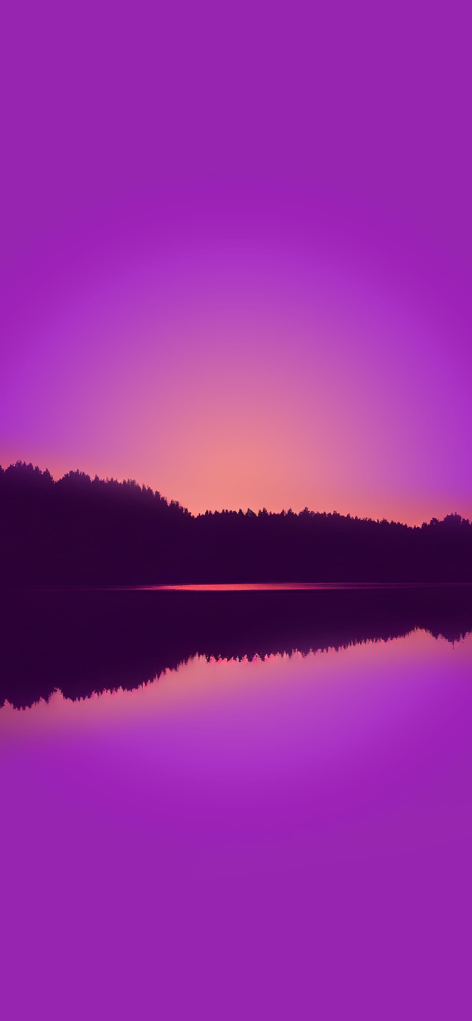 Purple Lake Sunset - Pro phone wallpaper