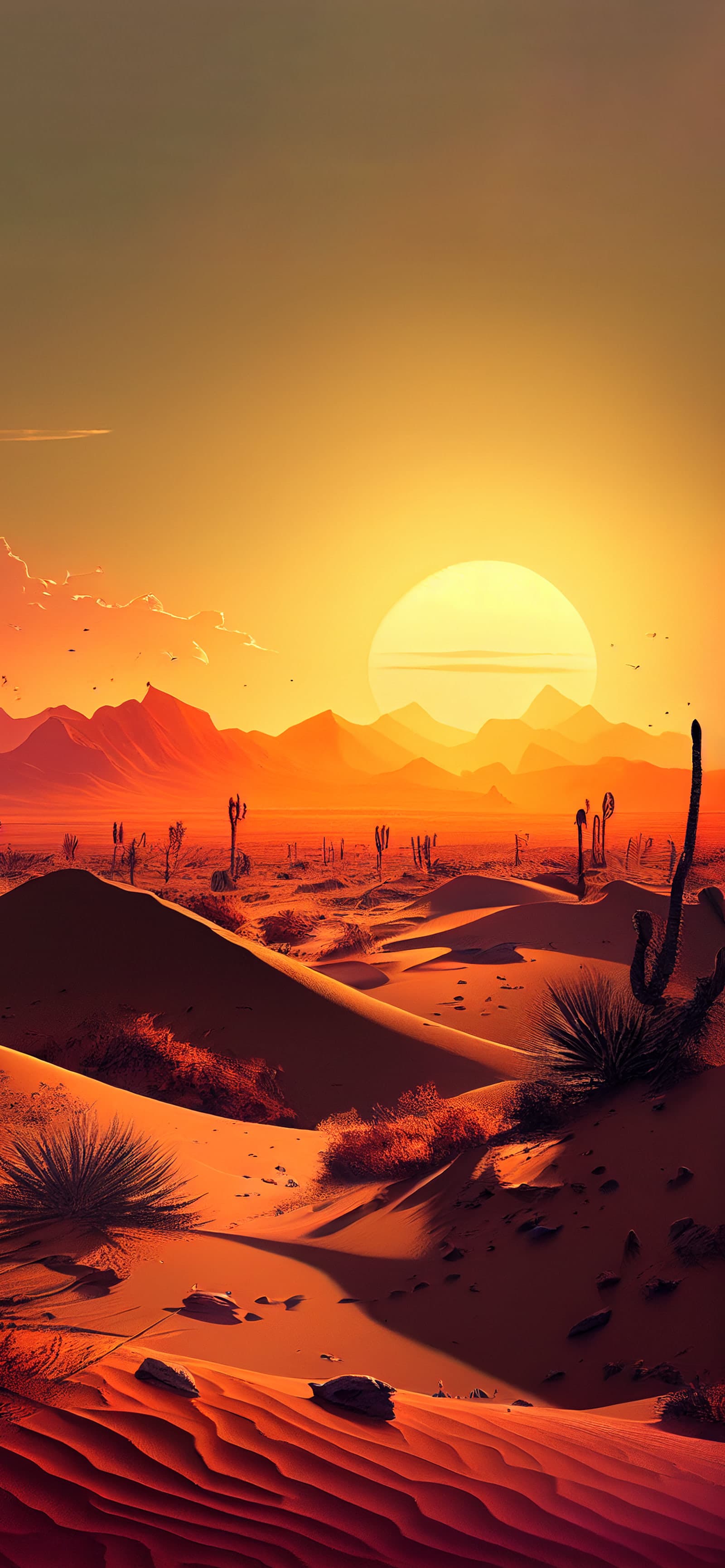 Desert Sunset Dunes - Pro phone wallpaper