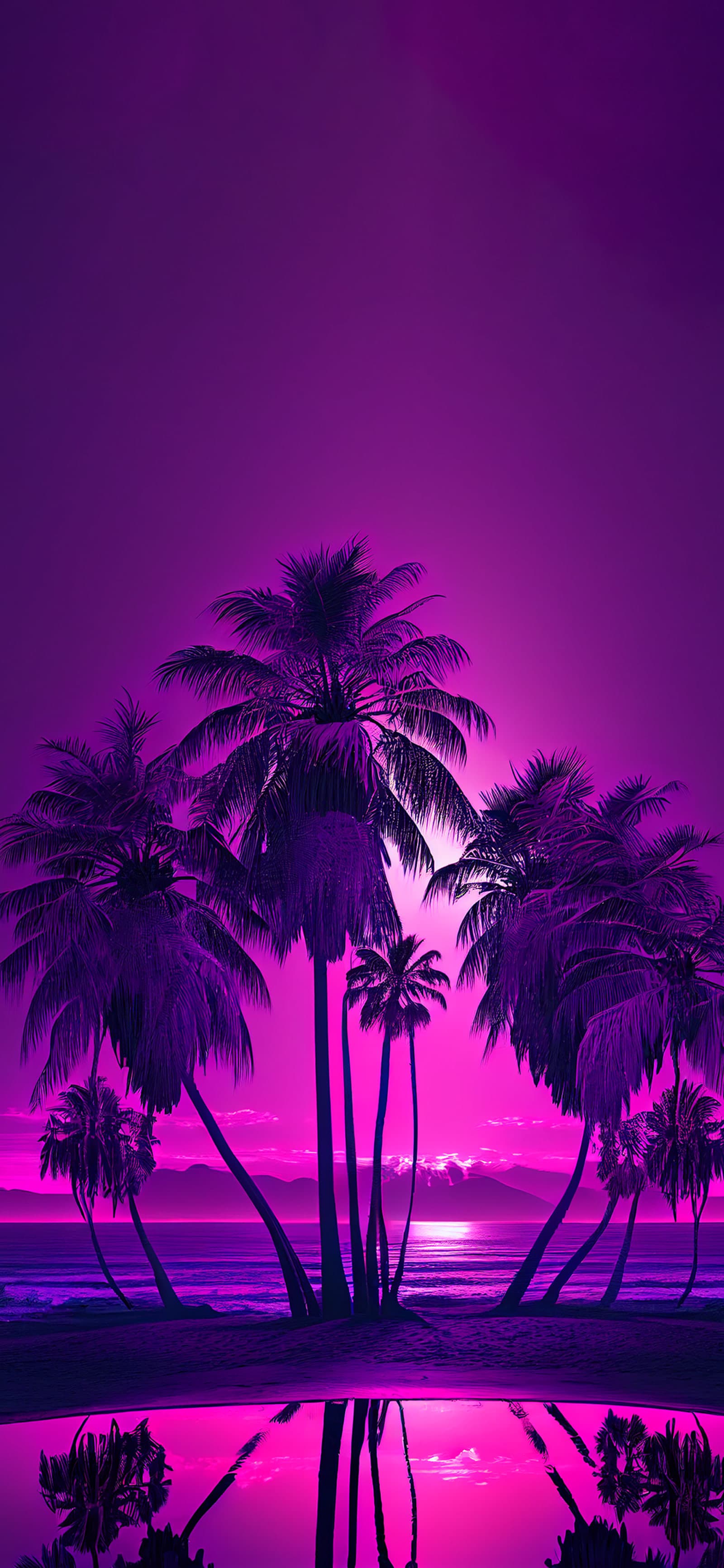 Magenta Palm Dream - Pro phone wallpaper
