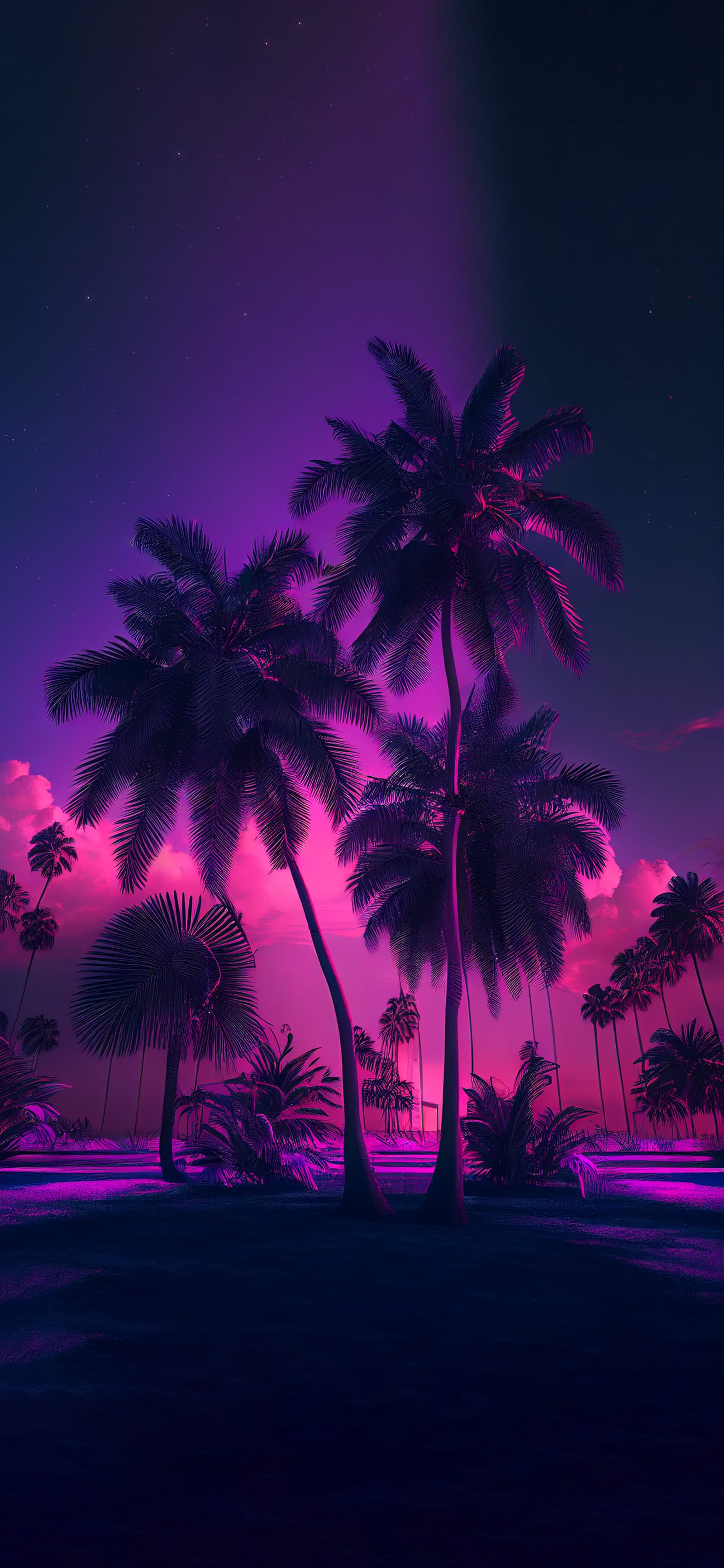 Neon Palm Paradise - Pro phone wallpaper