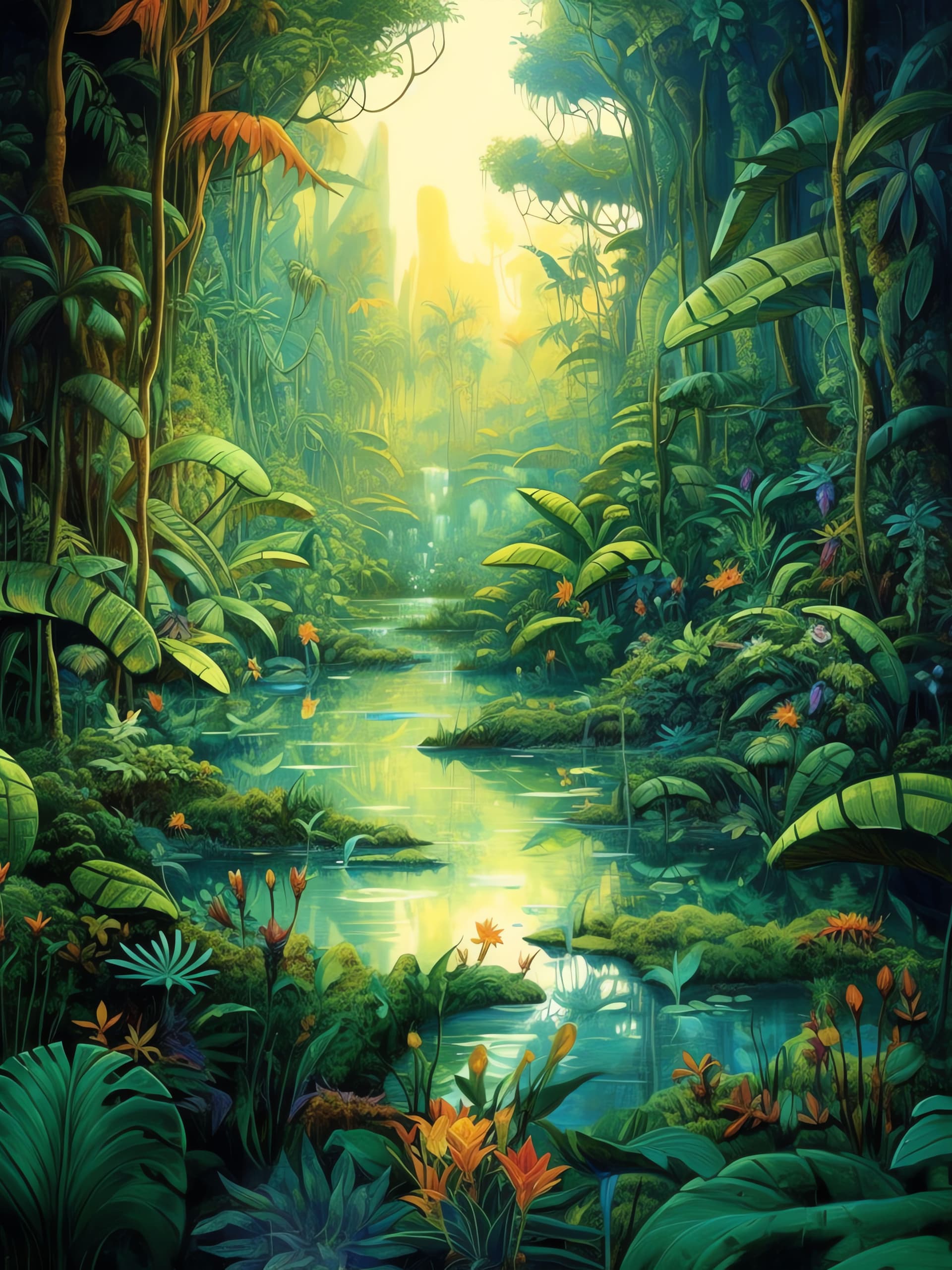 Lush River Scenery - Pro phone wallpaper