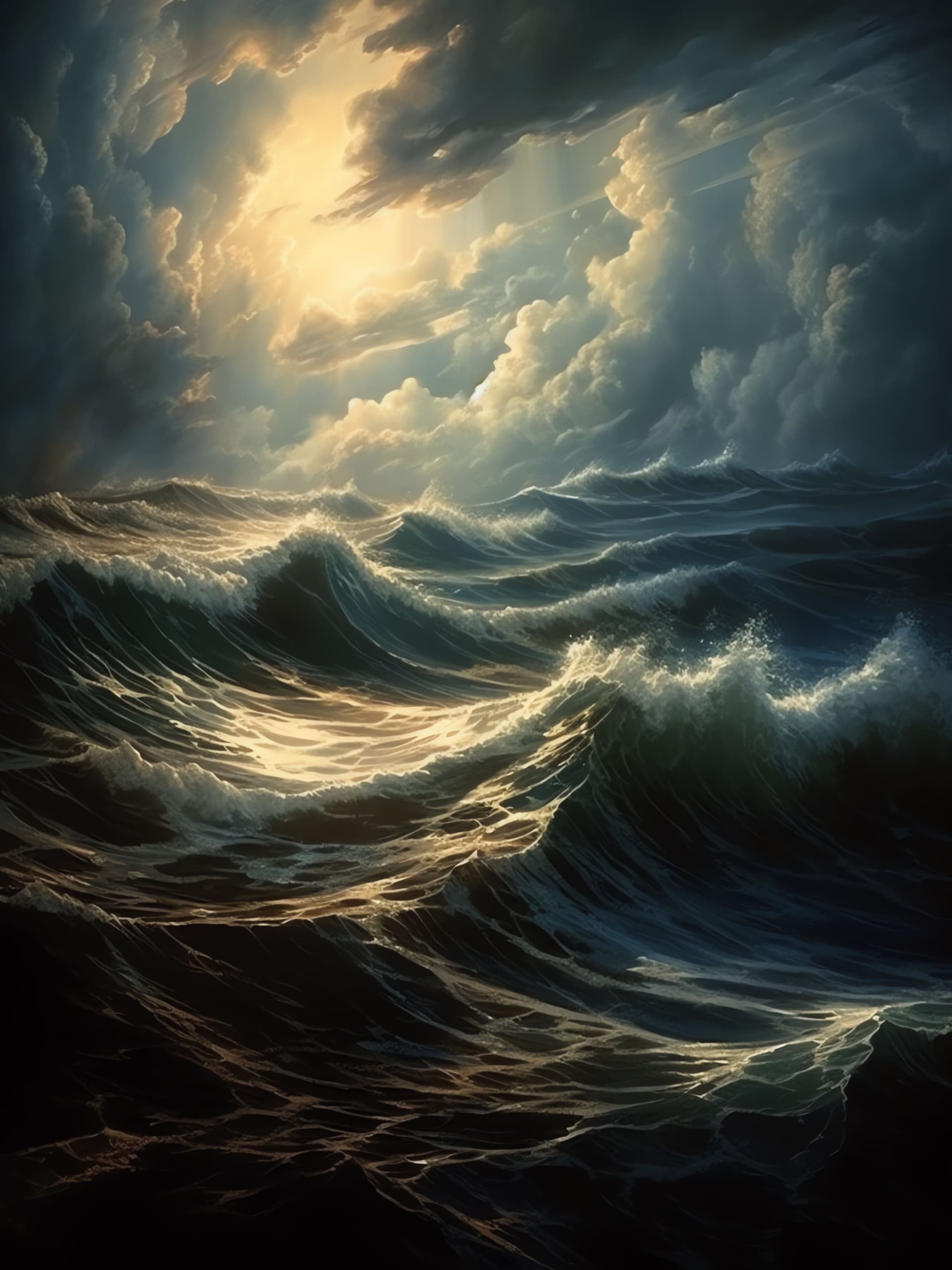 Stormy Ocean Waves - Pro phone wallpaper