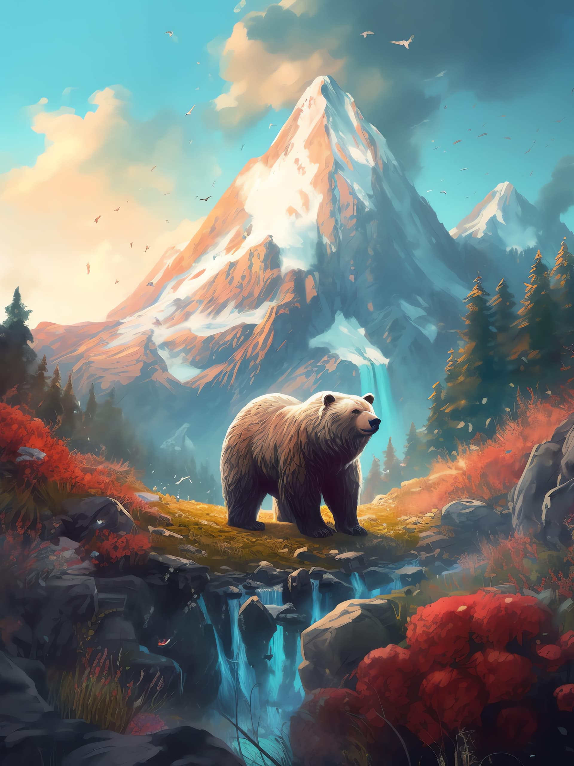 Majestic Bear Vista - Pro phone wallpaper