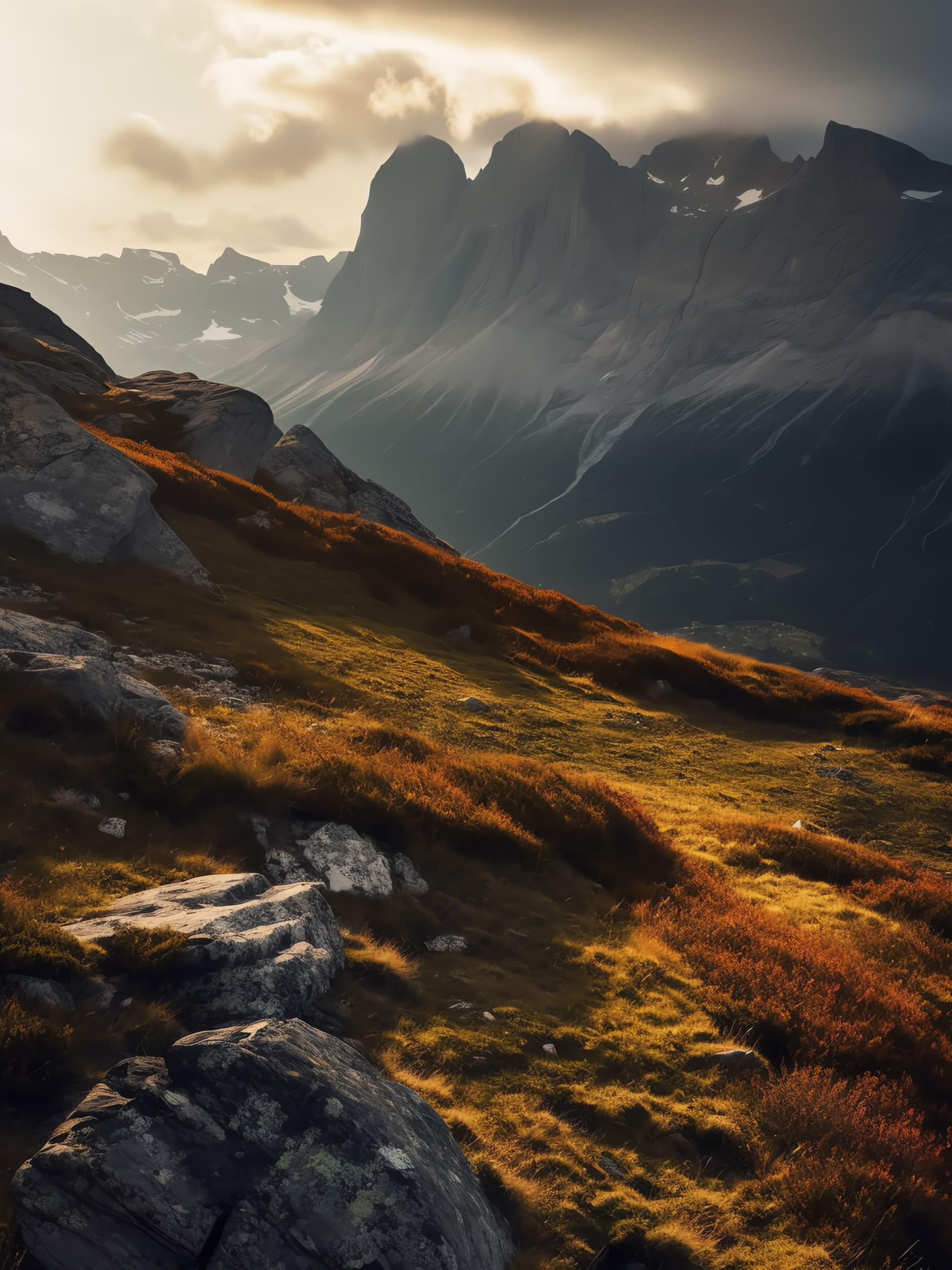 Mountain Golden Hour - Pro phone wallpaper