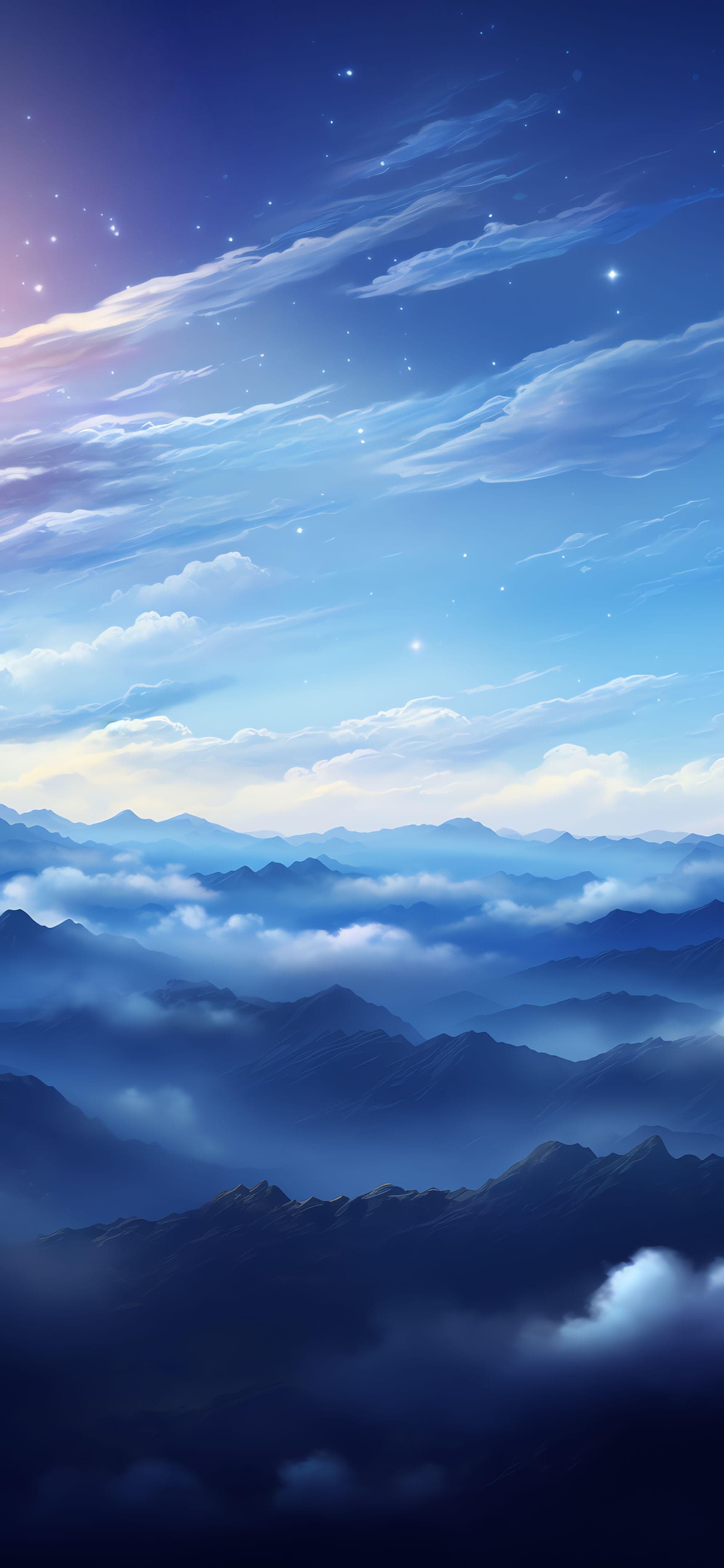 Celestial Mountain View - Pro phone wallpaper