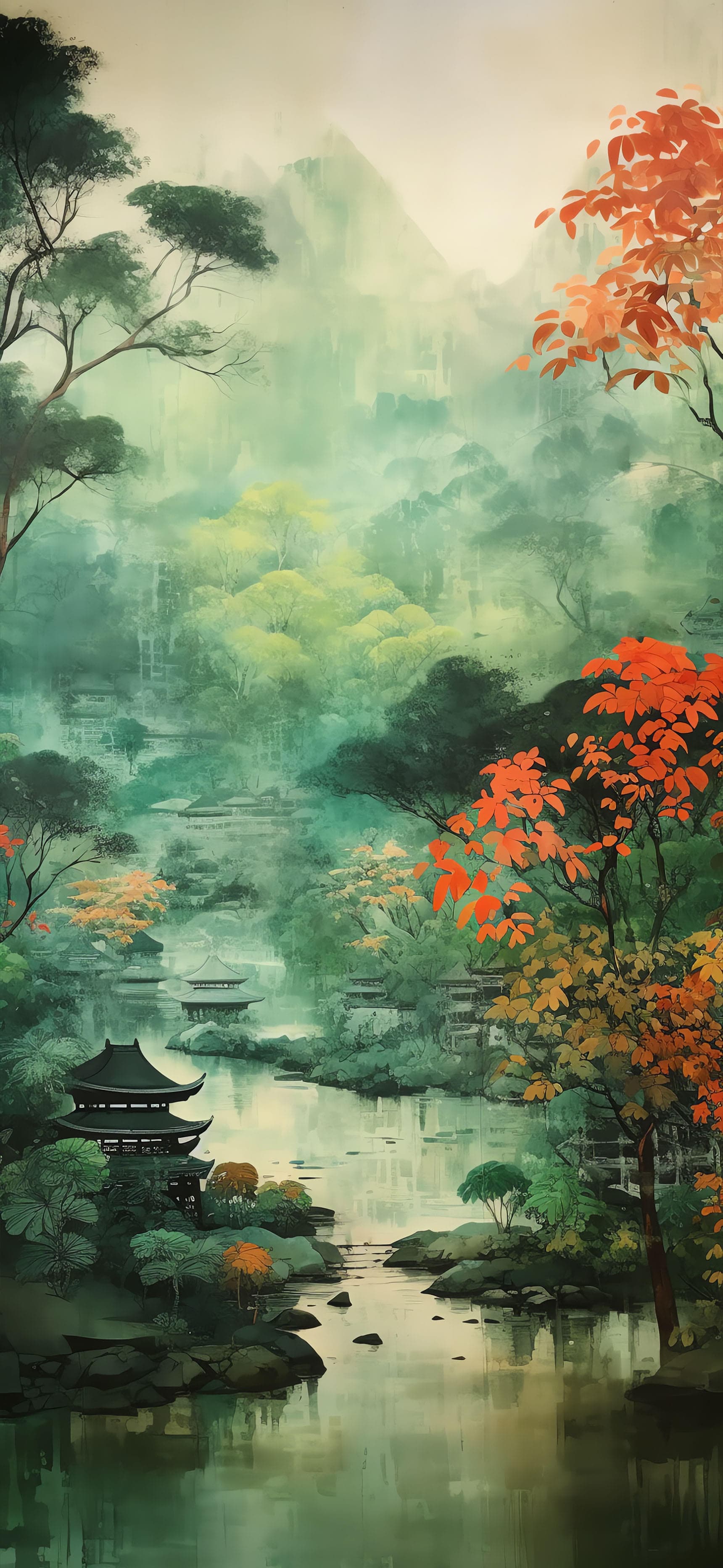 Japanese Garden Serenity - Pro phone wallpaper