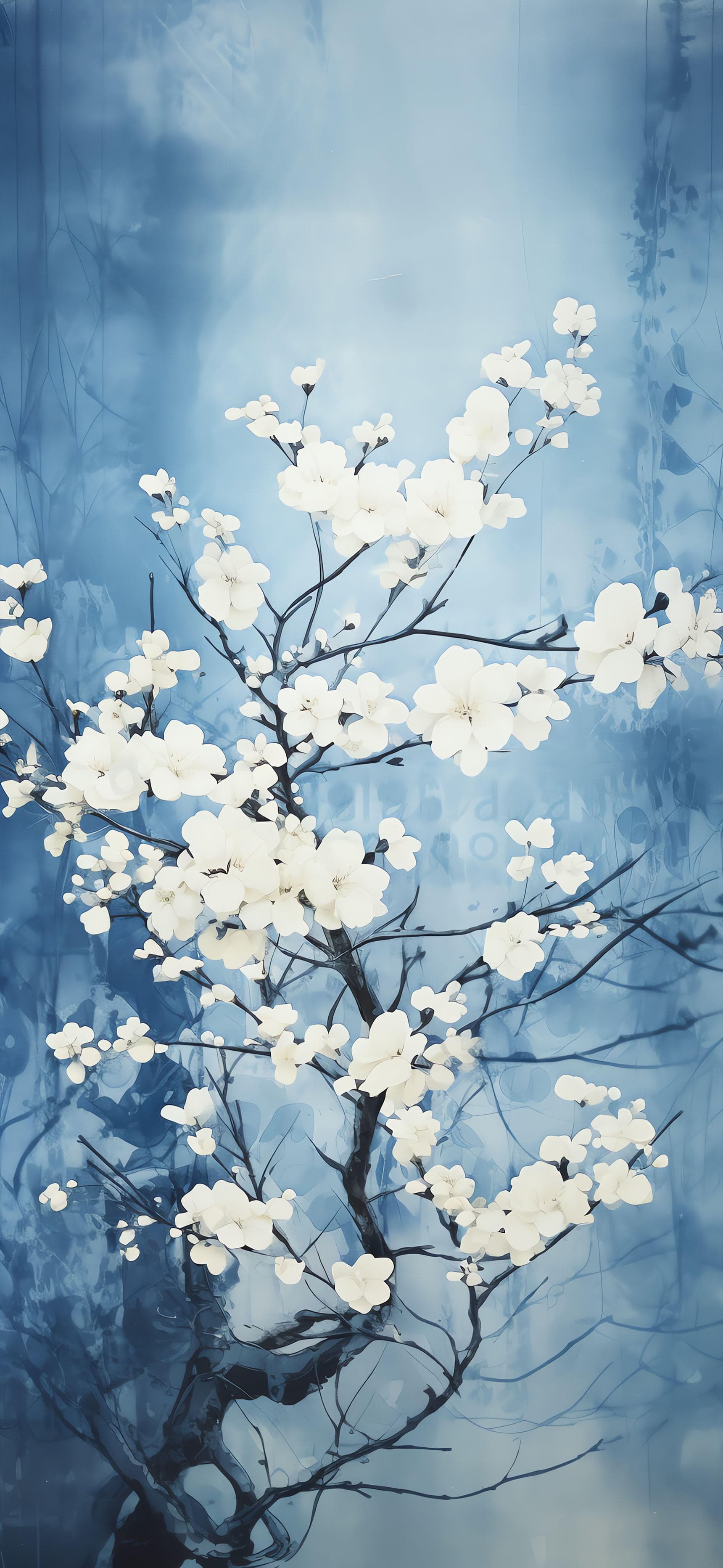 Blue Blossom Branch - Pro phone wallpaper