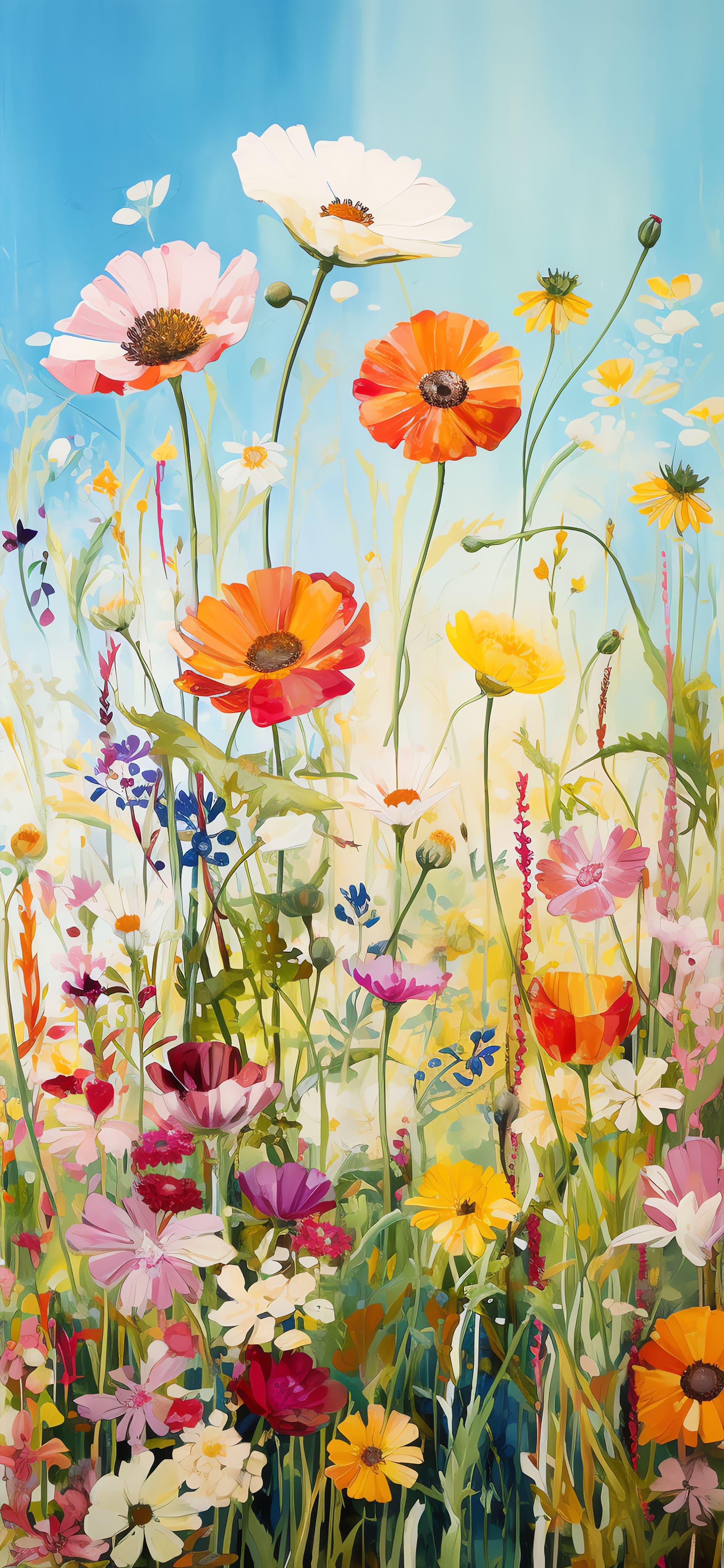 Wildflower Meadow Bloom - Pro phone wallpaper