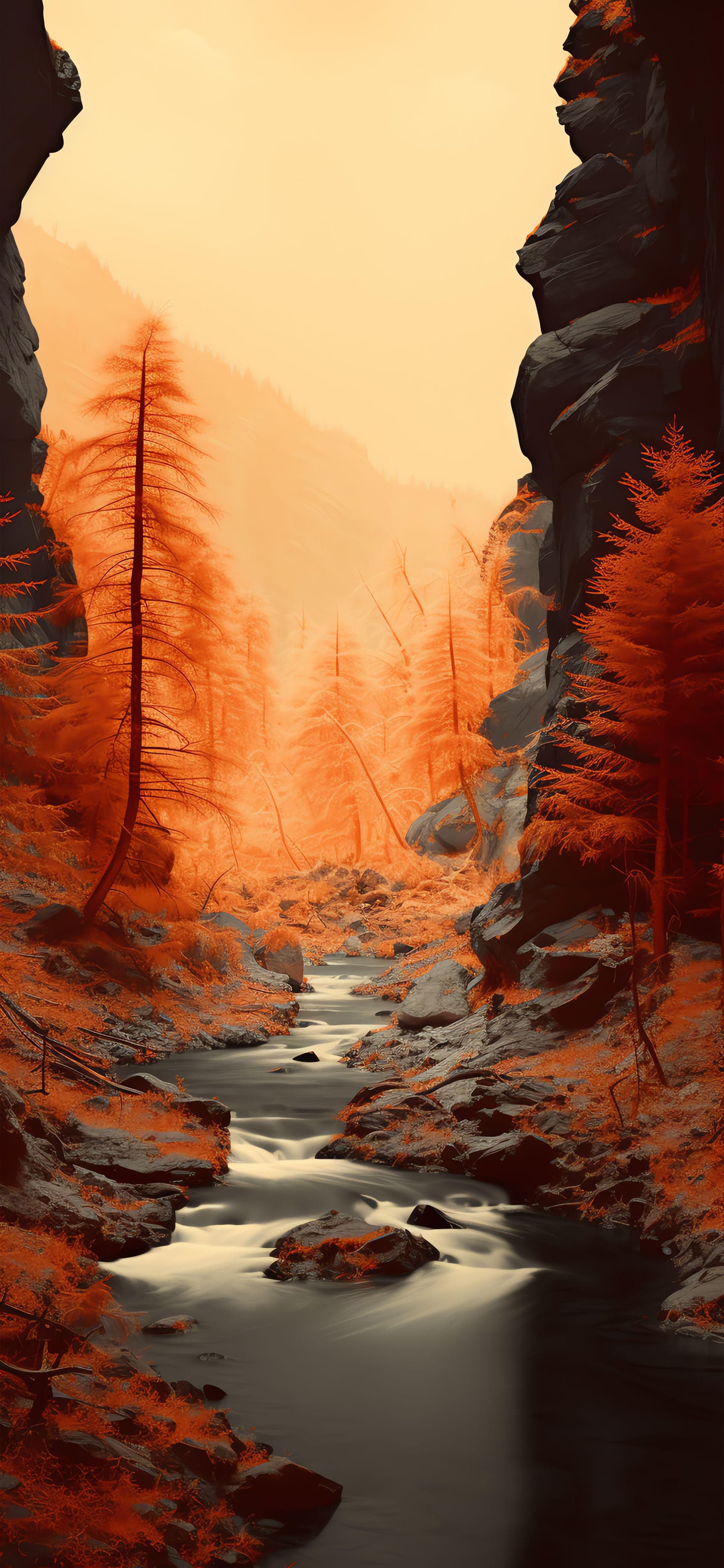 Autumn Canyon River - Pro phone wallpaper