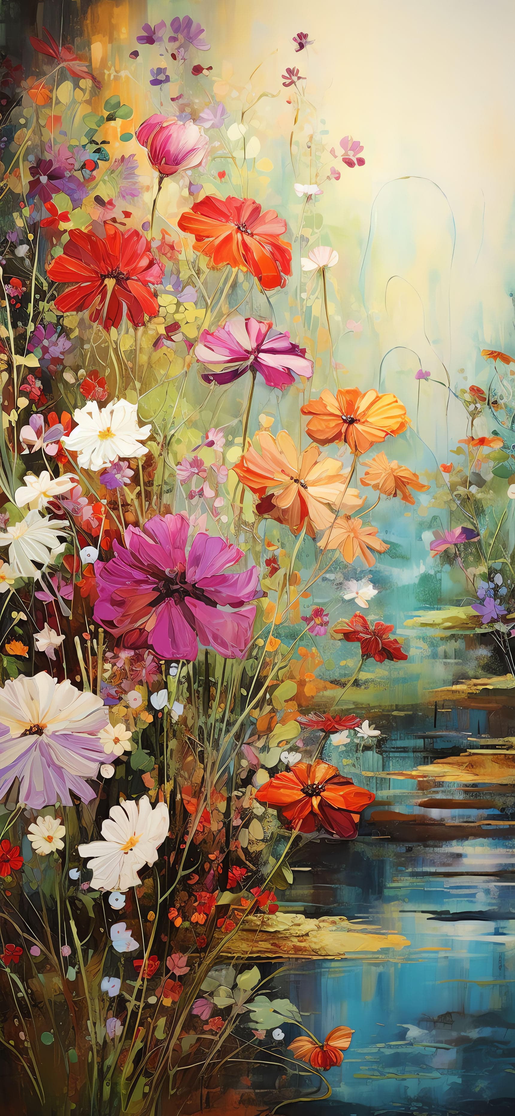 Floral River Dreams - Pro phone wallpaper