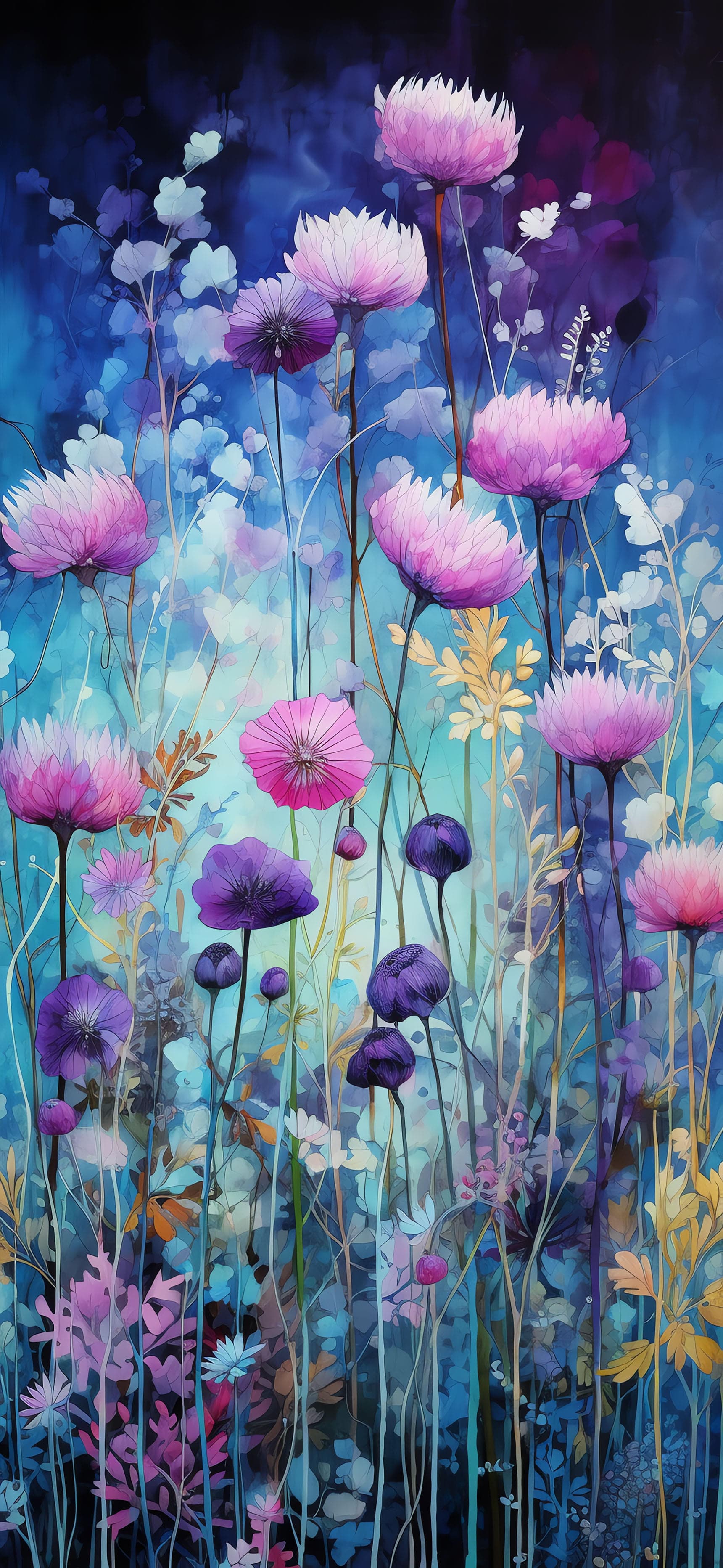 Purple Floral Abundance - Pro phone wallpaper