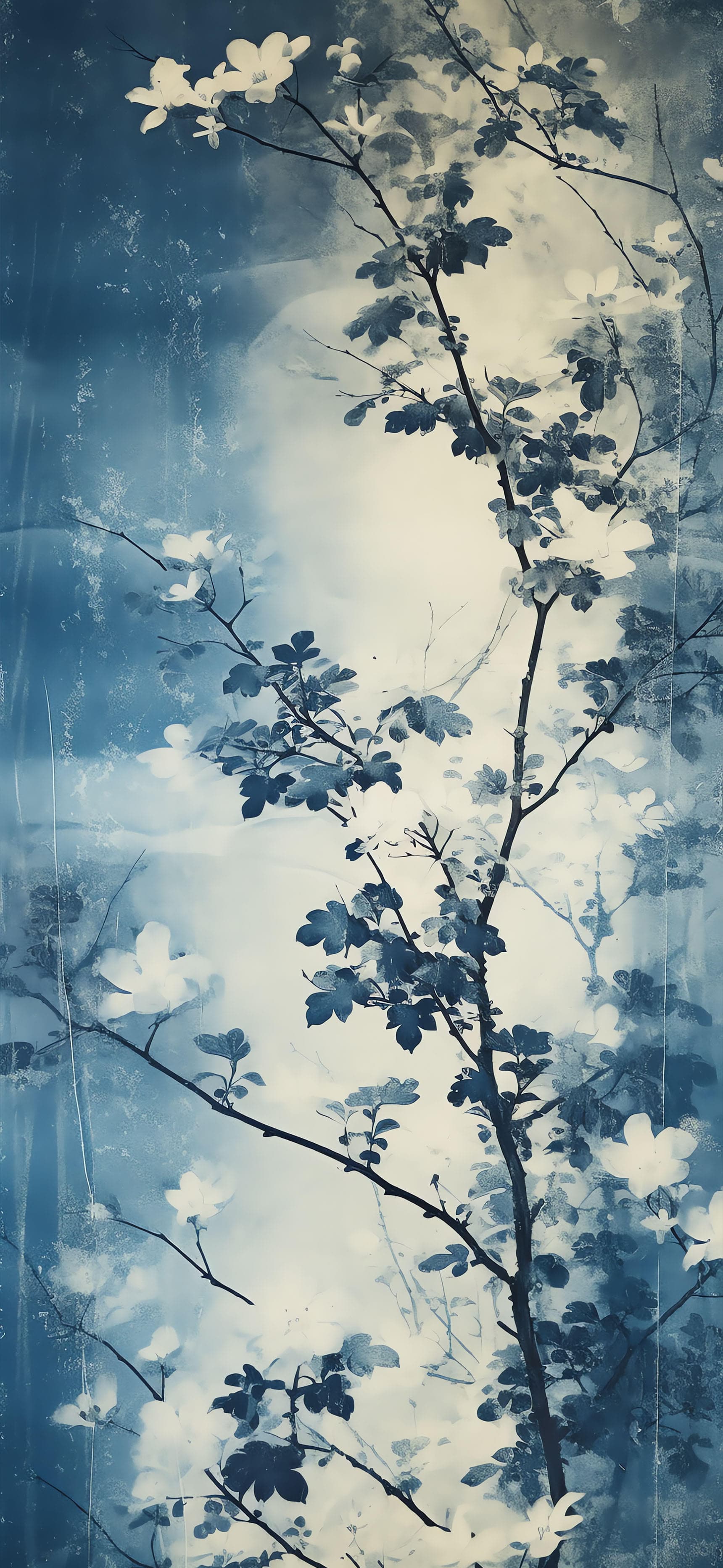 Blue Blossom Branch - Pro phone wallpaper