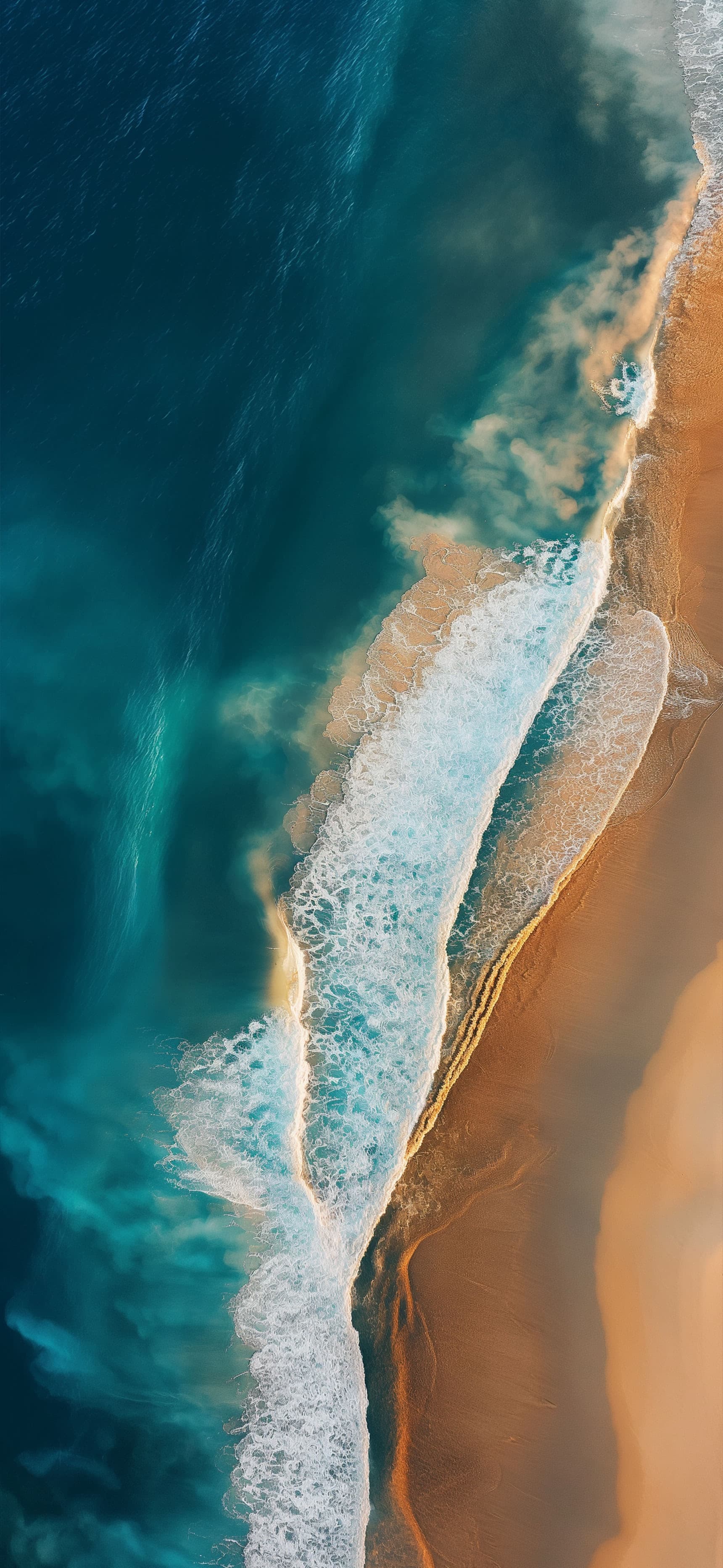 Sandy Beach Waves - Pro phone wallpaper