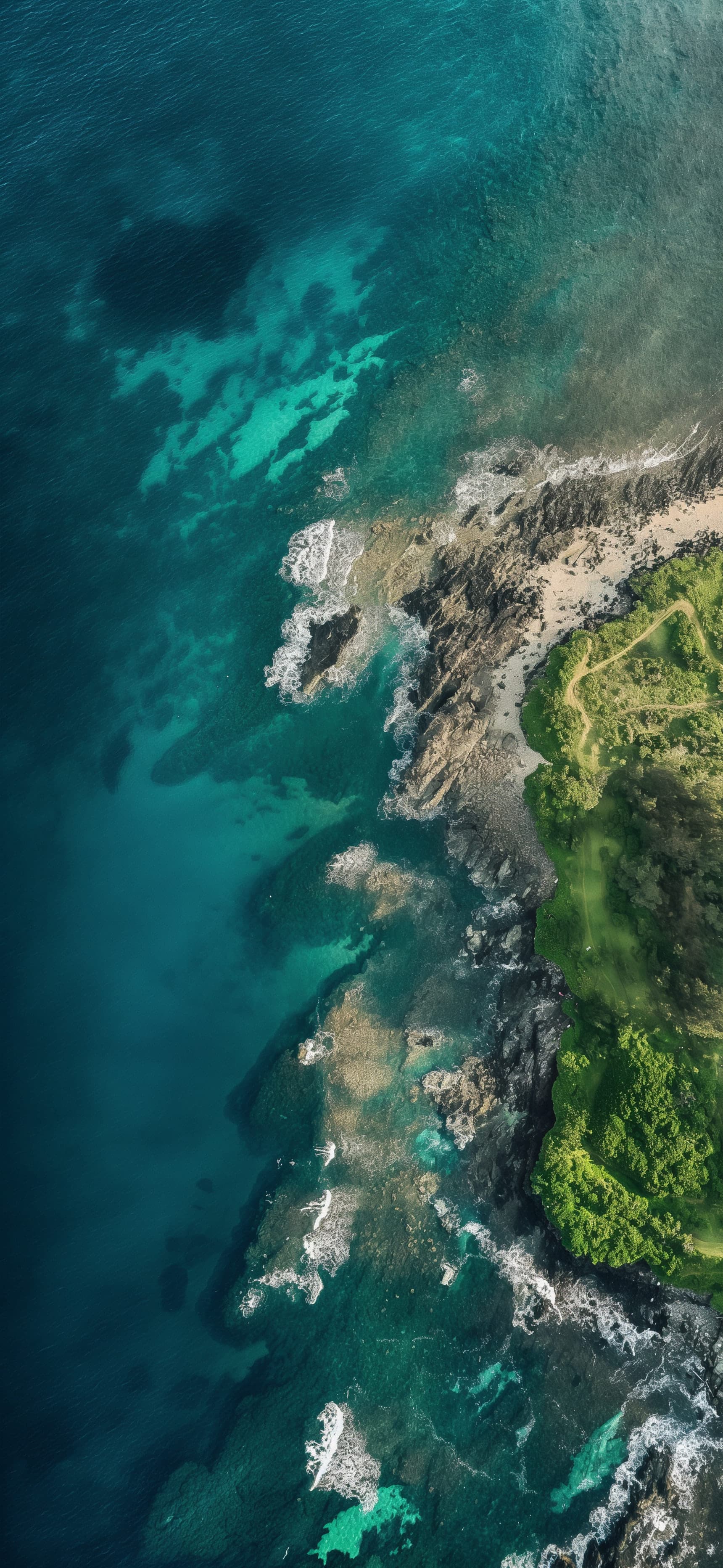 Coastal Aerial View - Pro phone wallpaper
