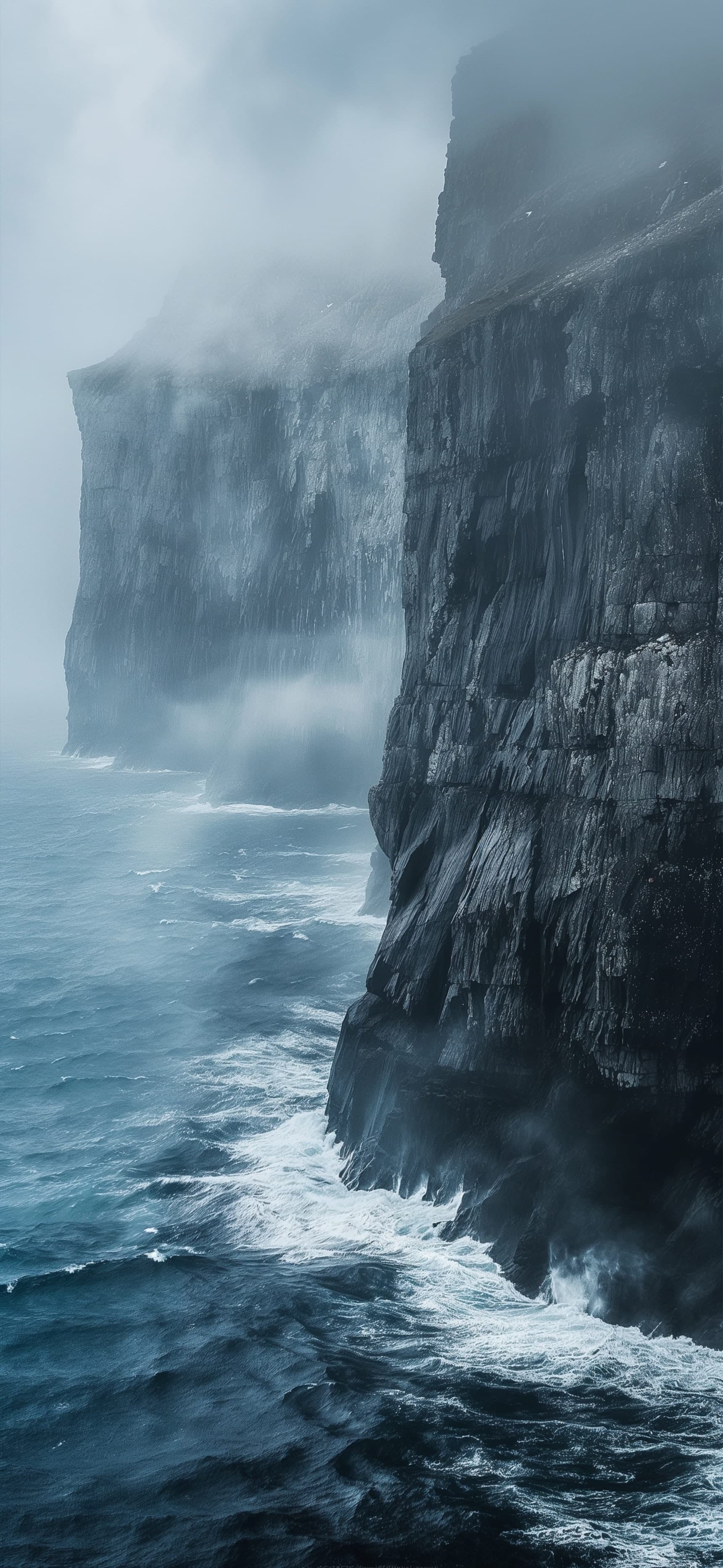 Dramatic Coastal Cliffs - Pro phone wallpaper