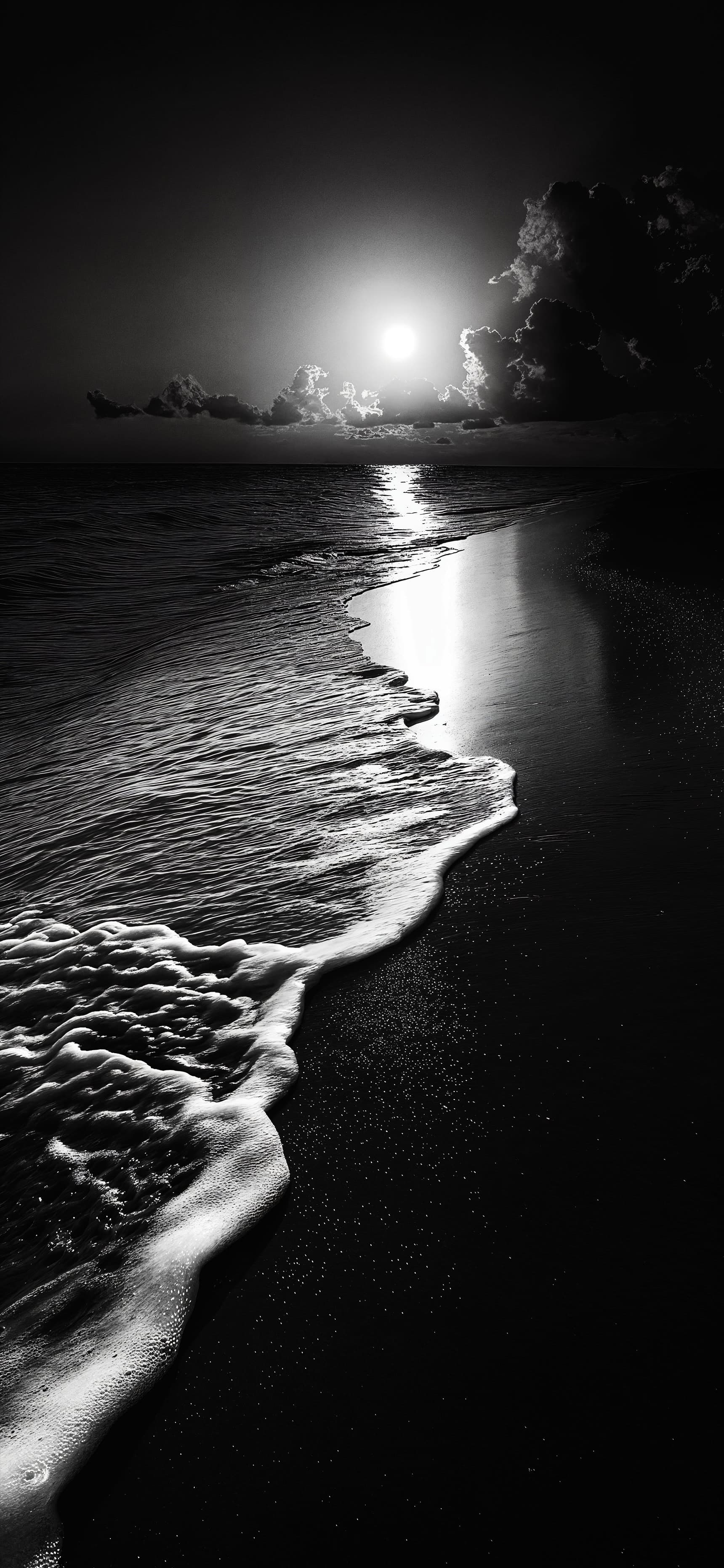 Moonlit Shore - free phone wallpaper