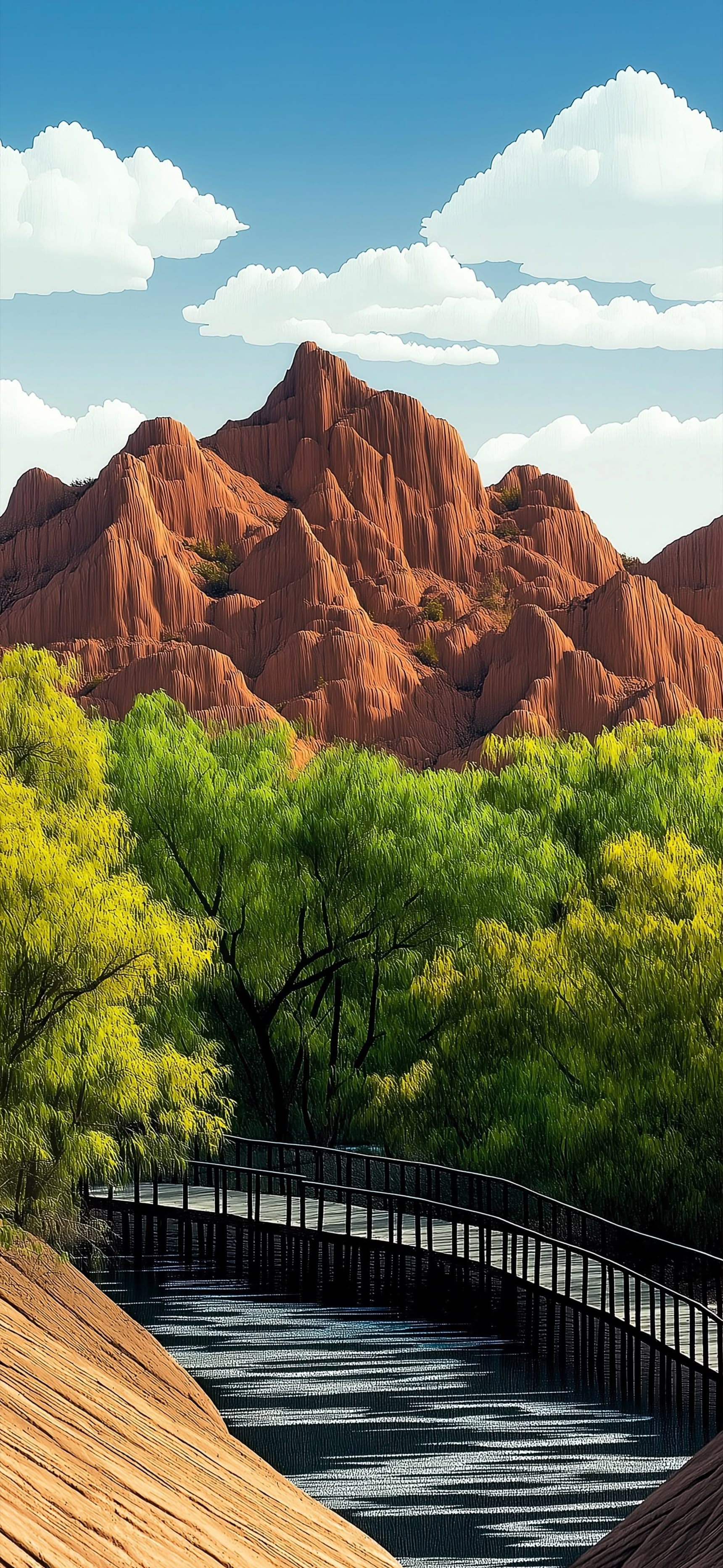 Canyon Bridge View - Pro phone wallpaper