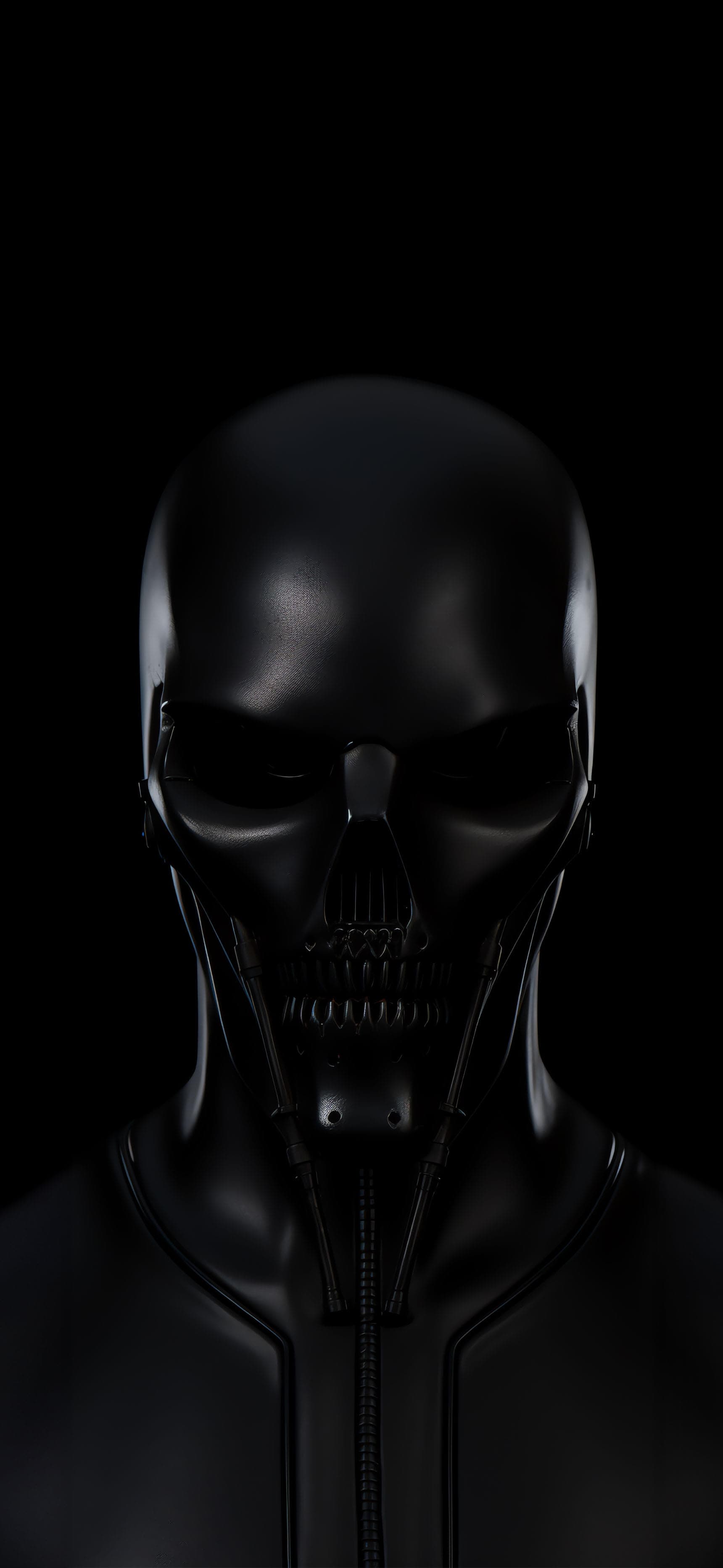 Dark Metallic Skull - Pro phone wallpaper
