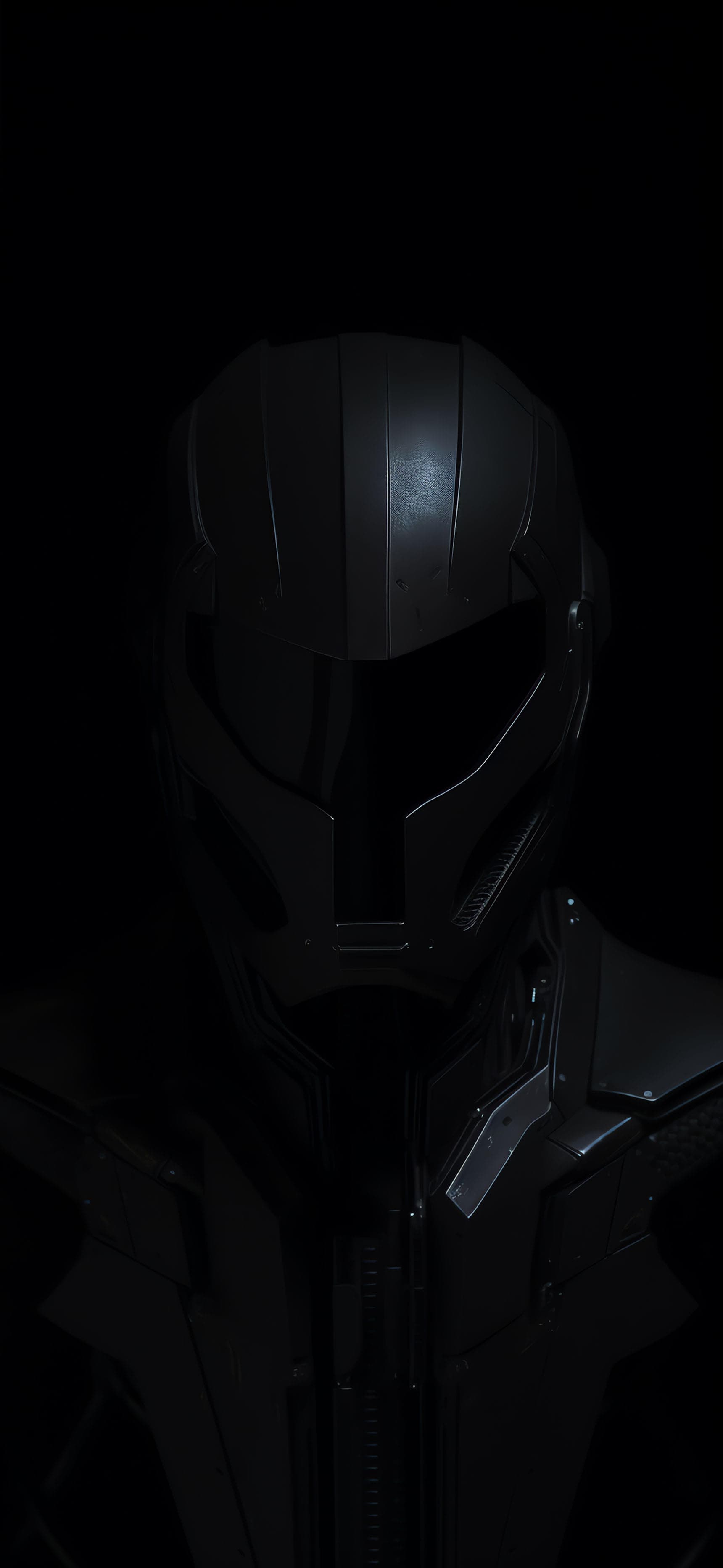 Futuristic Dark Helmet - Pro phone wallpaper