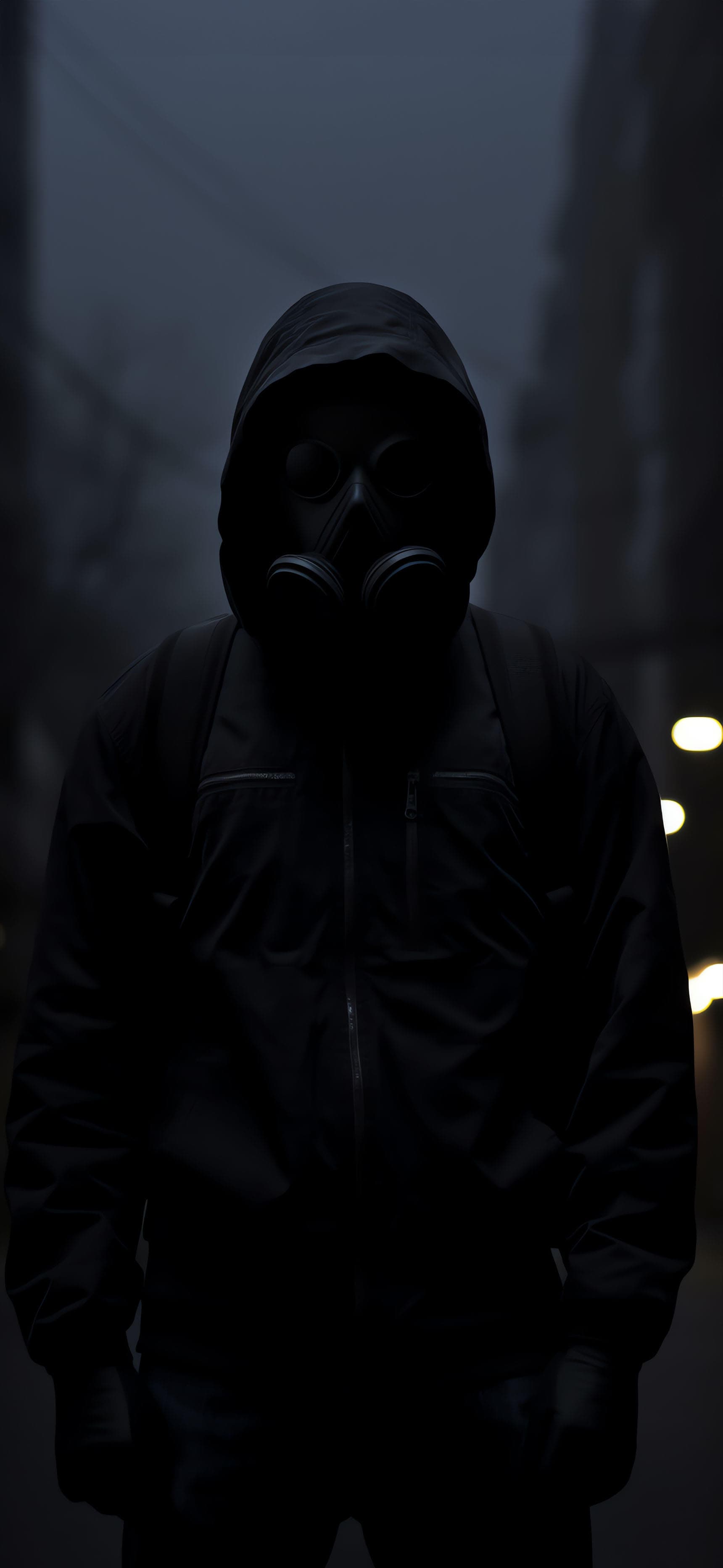 Gas Mask Silhouette - Pro phone wallpaper