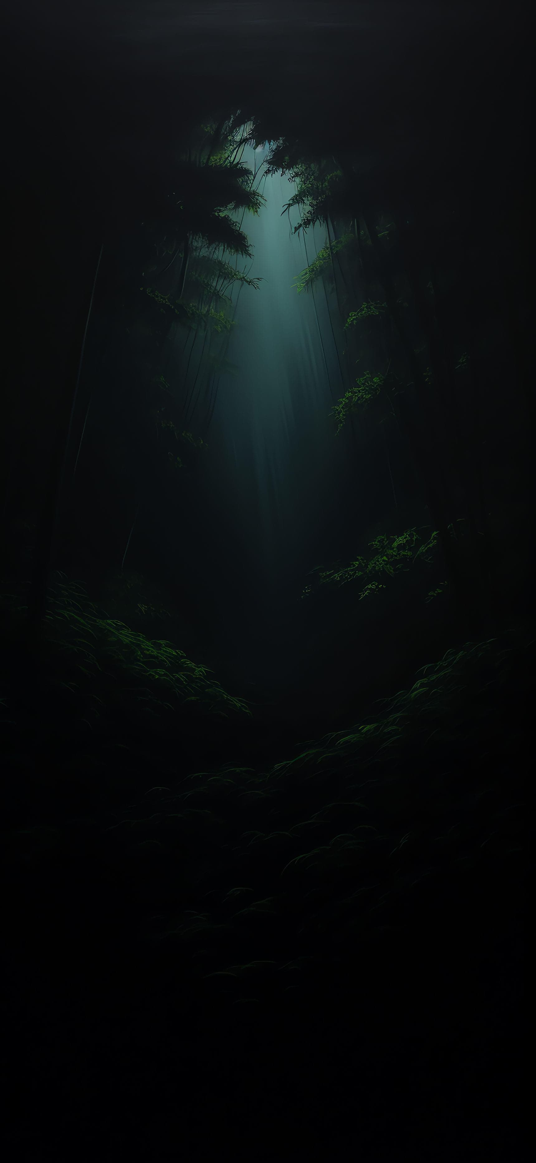 Eerie Forest Depths - Pro phone wallpaper