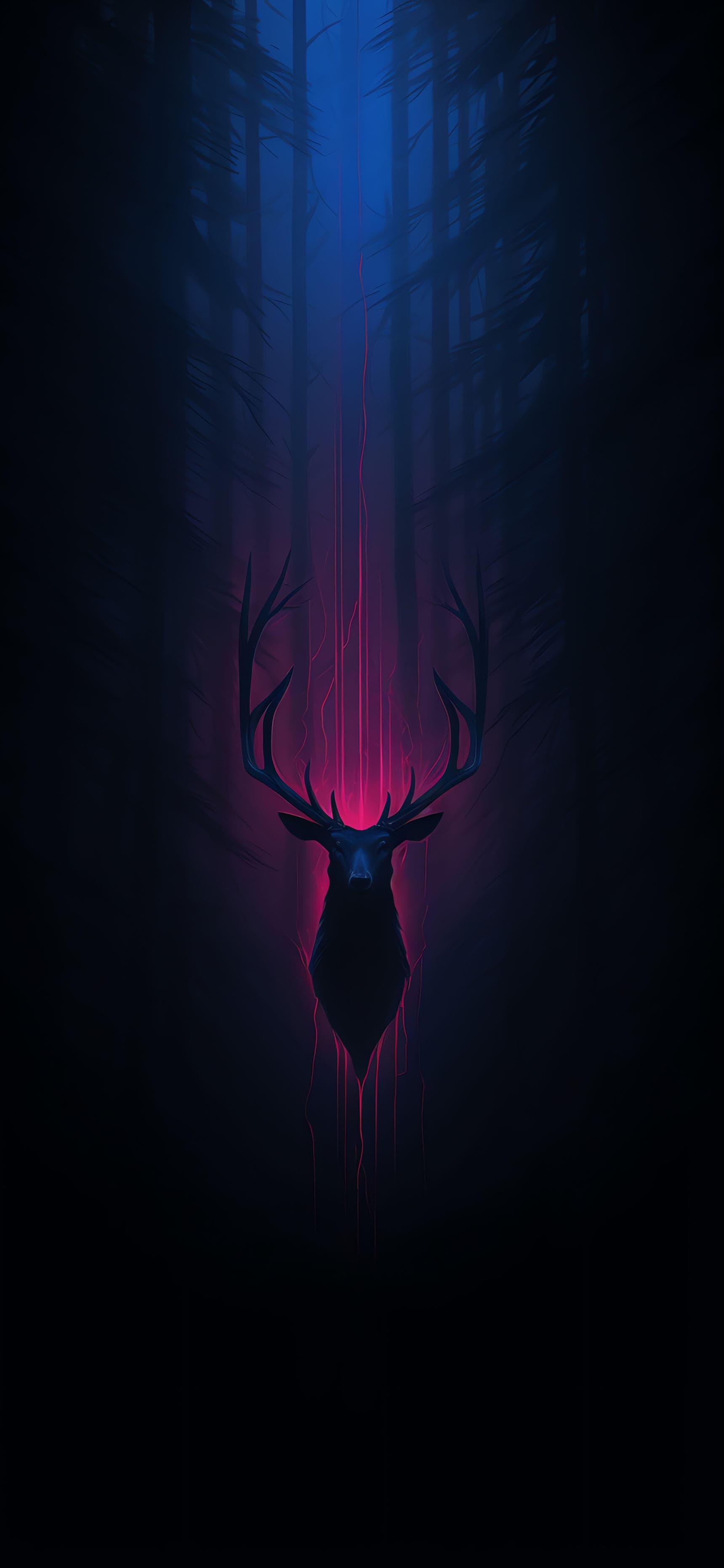 Neon Deer - Pro phone wallpaper