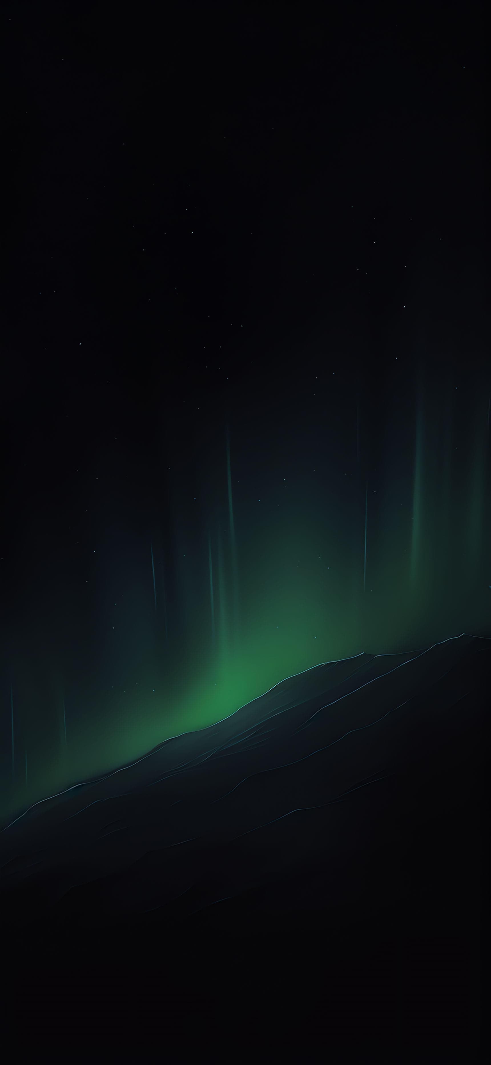Emerald Sky Aurora - Pro phone wallpaper